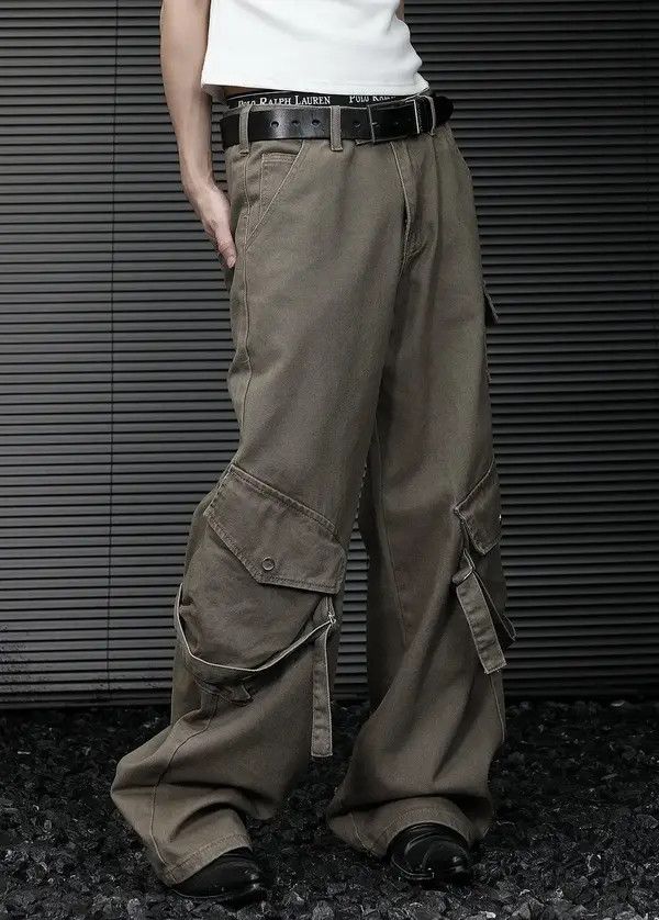 Japanese Brand Outdoor retro fashion faded multi pocket cargo pants Size US 30 / EU 46 - 5 Thumbnail
