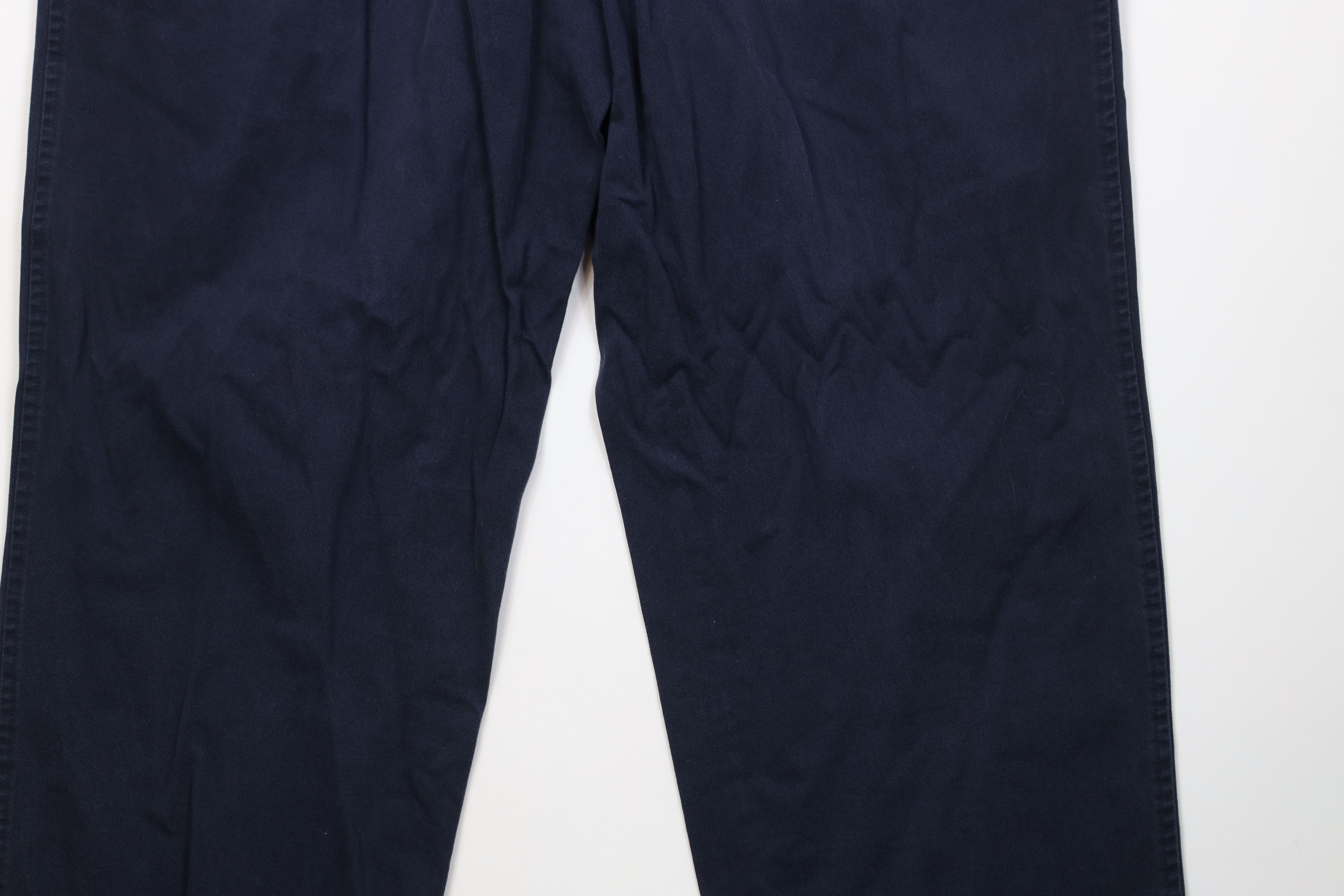 Ralph Lauren Vintage 80s 90s Ralph Lauren Chino Pants Navy Blue Cotton Size US 36 / EU 52 - 15 Thumbnail