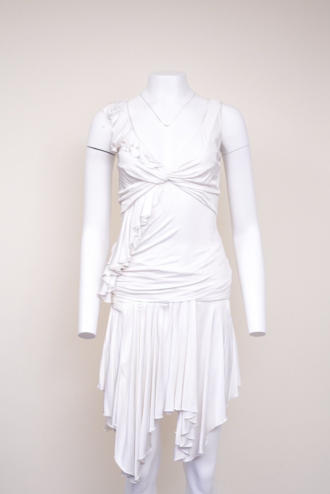 Versace Versace White Asymmetric Two-Piece Set Size M / US 6-8 / IT 42-44 - 2 Thumbnail