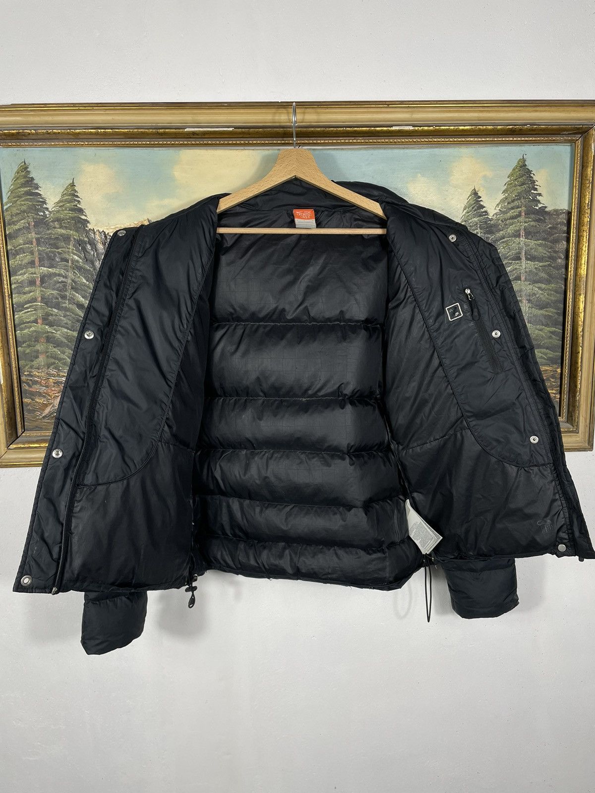Nike × Vintage Nike Small Swoosh Zip Hoodie Jacket Black Y2k 00s Retro Size L / US 10 / IT 46 - 8 Thumbnail
