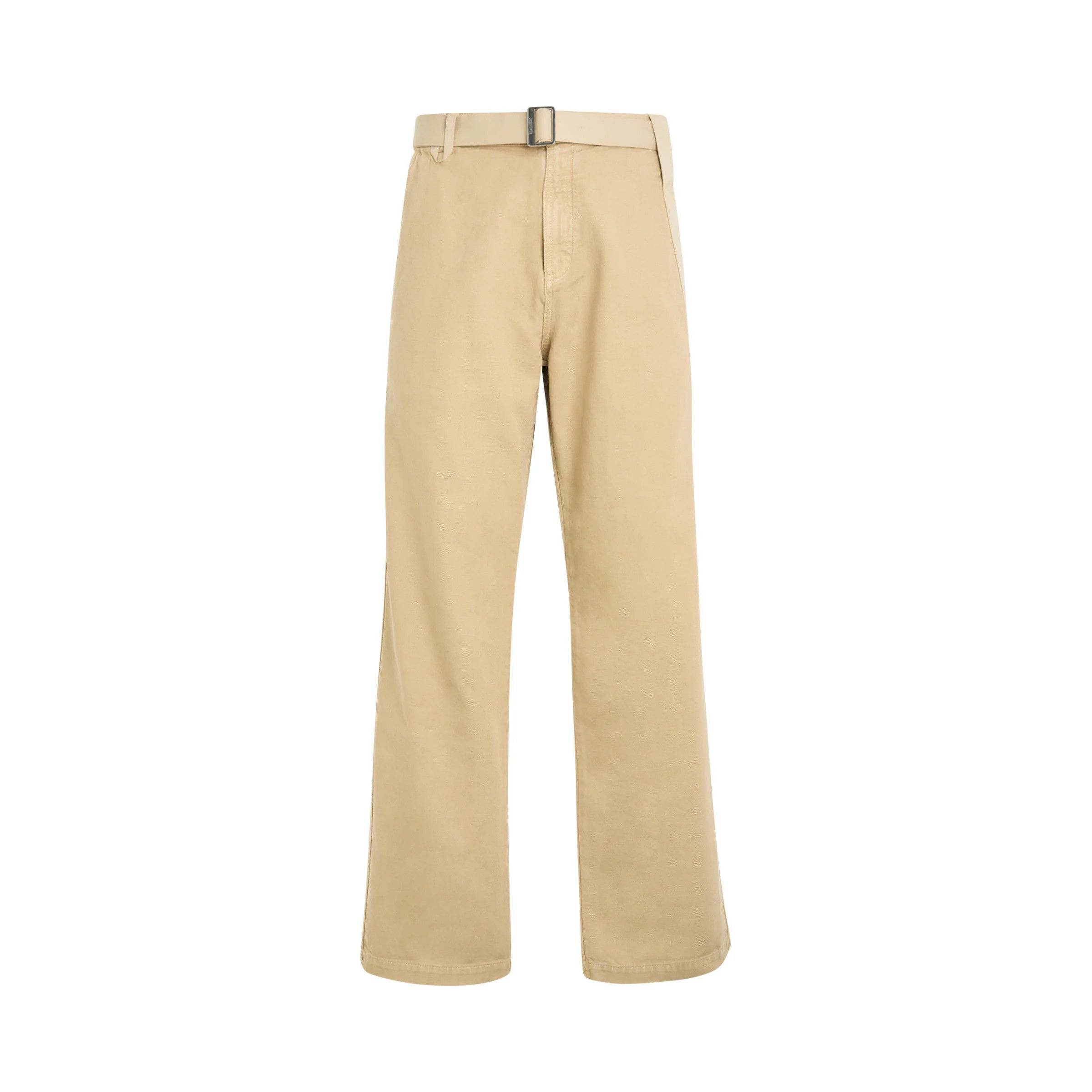Jacquemus o1mris0824 Relax Fit Pants in Beige Size US 35 - 1 Thumbnail