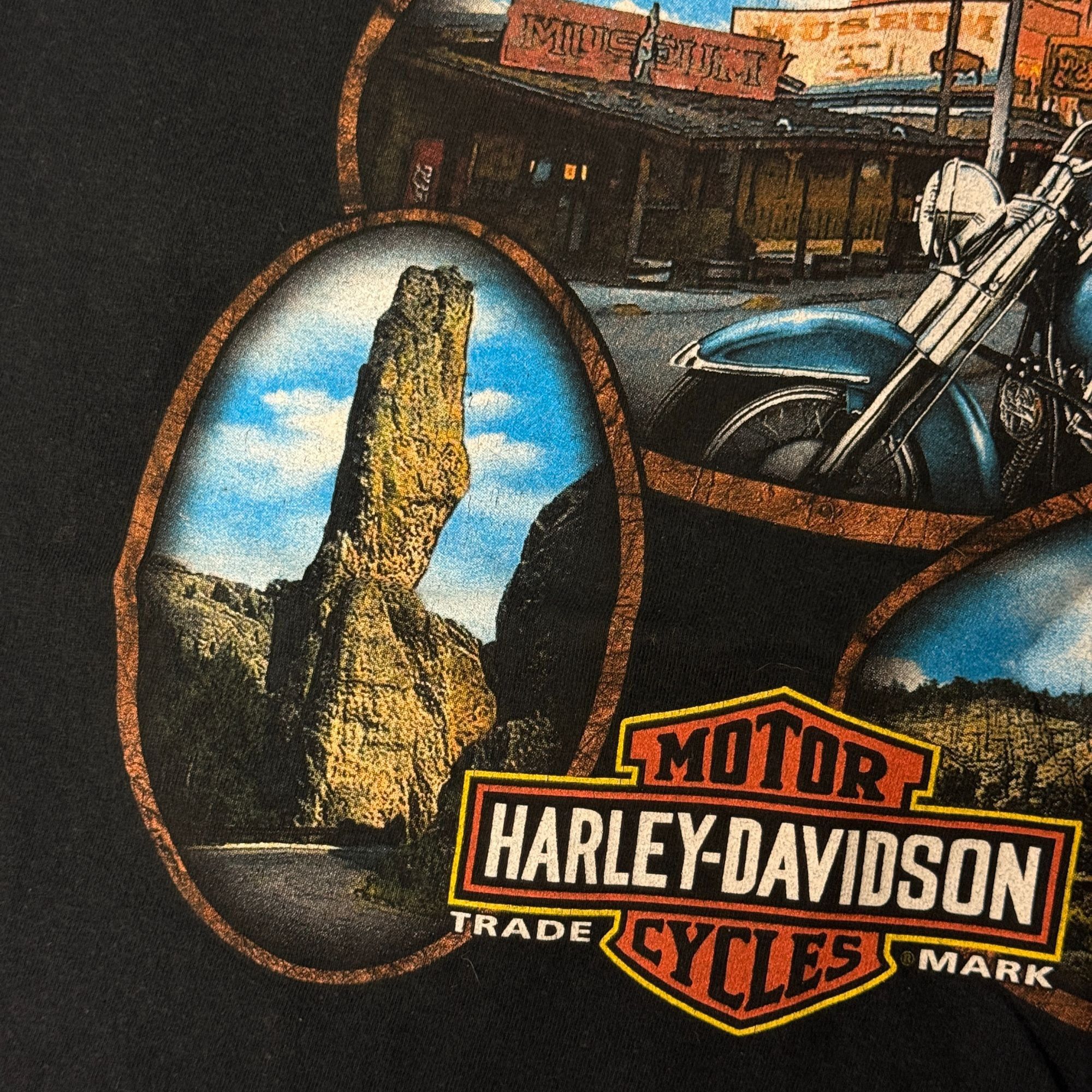 Harley Davidson BADLANDS South DAKOTA Mountains Motorcycle T Shirt 3XL Size US XXL / EU 58 / 5 - 11 Thumbnail