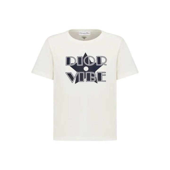 Dior Dior Vibe Logo Print Casual T-Shirt for Women 0079 Size XS / US 0-2 / IT 36-38 - 1 Thumbnail