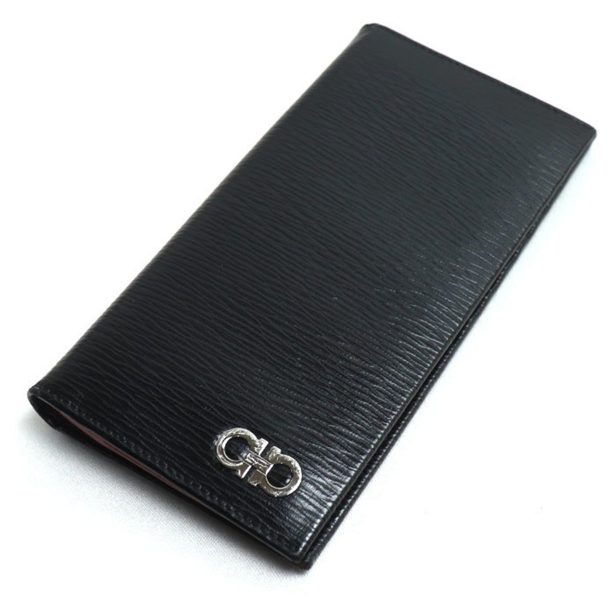 Salvatore Ferragamo Salvatore Ferragamo Gancini Long Wallet NERO/RED 66A069 686018 Men's Size ONE SIZE - 1 Thumbnail
