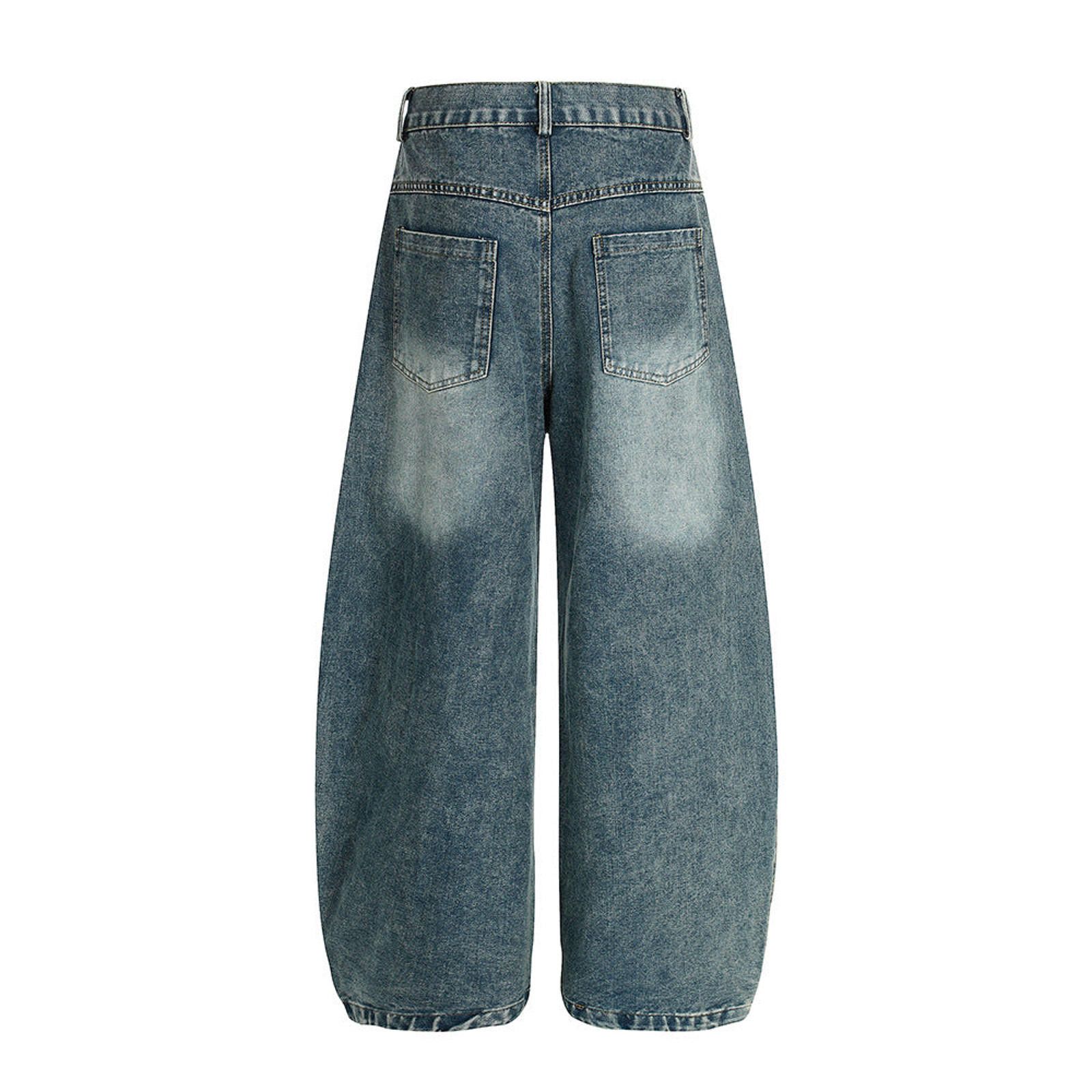Vintage Baggy Barrel Wide Leg Jeans Size 30" / US 8 / IT 44 - 2 Thumbnail