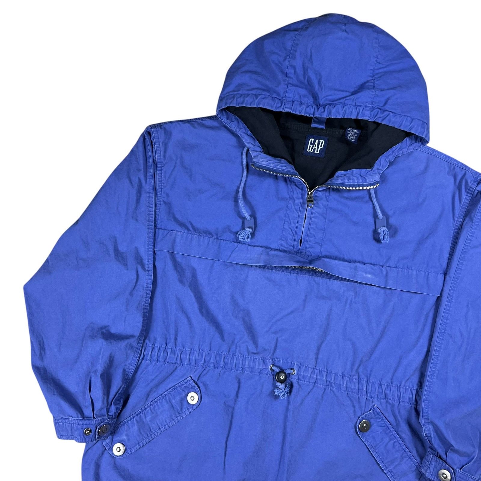 Gap × Vintage 1990s GAP multi pocket 100% cotton faded blue anorak jacket Size US M / EU 48-50 / 2 - 4 Thumbnail