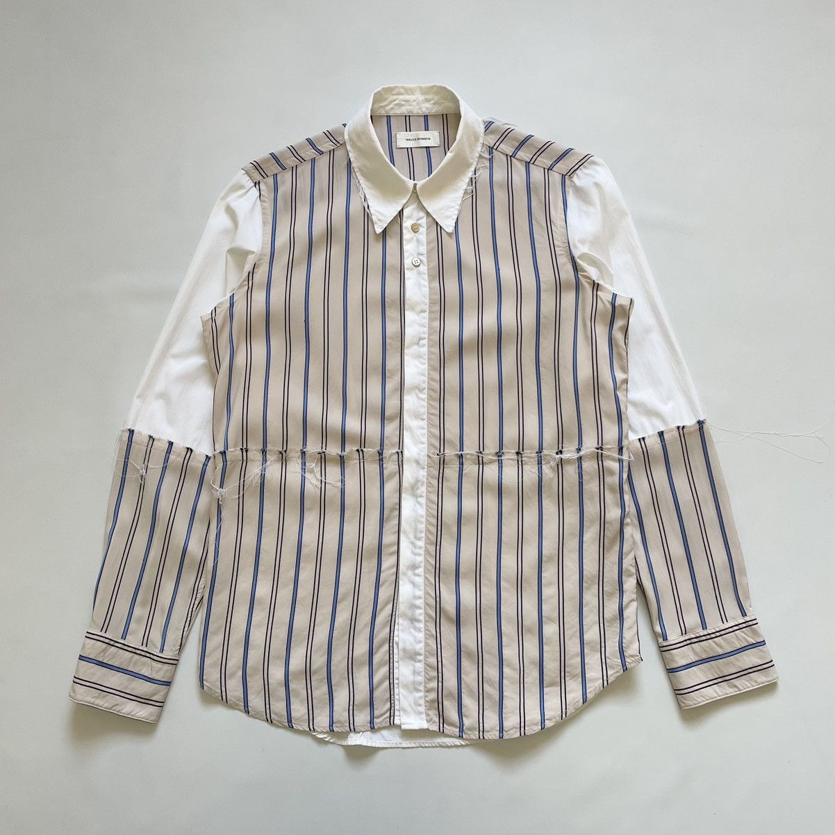 Wales Bonner A/W 20 Reworked Raw Edge Stripe Shirt Size US M / EU 48-50 / 2 - 1 Thumbnail