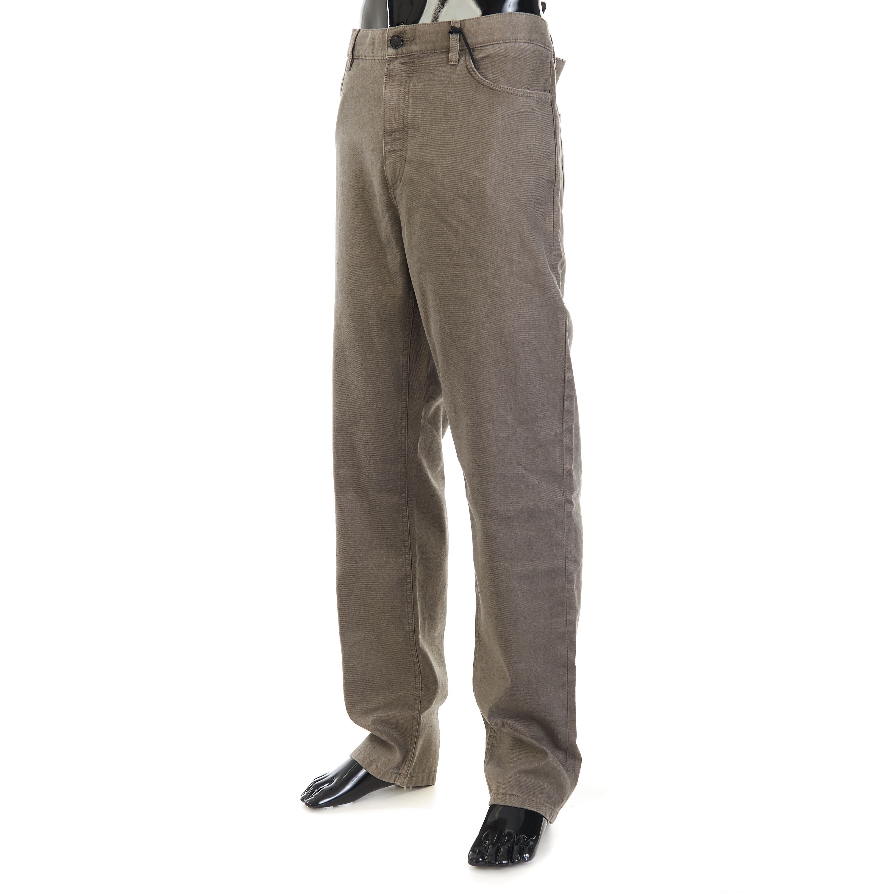 Ermenegildo Zegna Dark Taupe Stretch Cotton & Linen Roccia Jeans Size US 38 / EU 54 - 2 Thumbnail