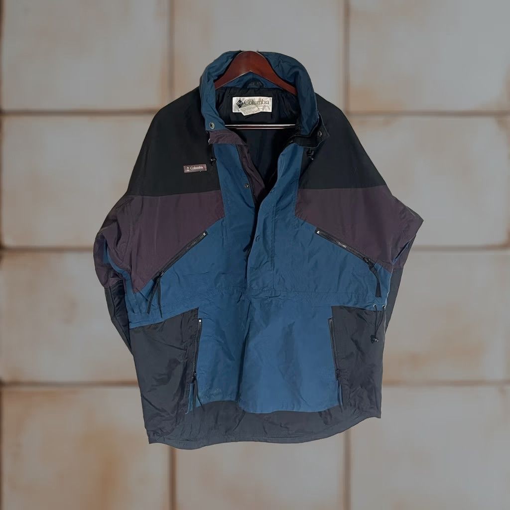 Vintage VINTAGE Columbia Sportswear Anorak Jacket Mens XL Teal Purple SM 3010 Size US XL / EU 56 / 4 - 1 Thumbnail