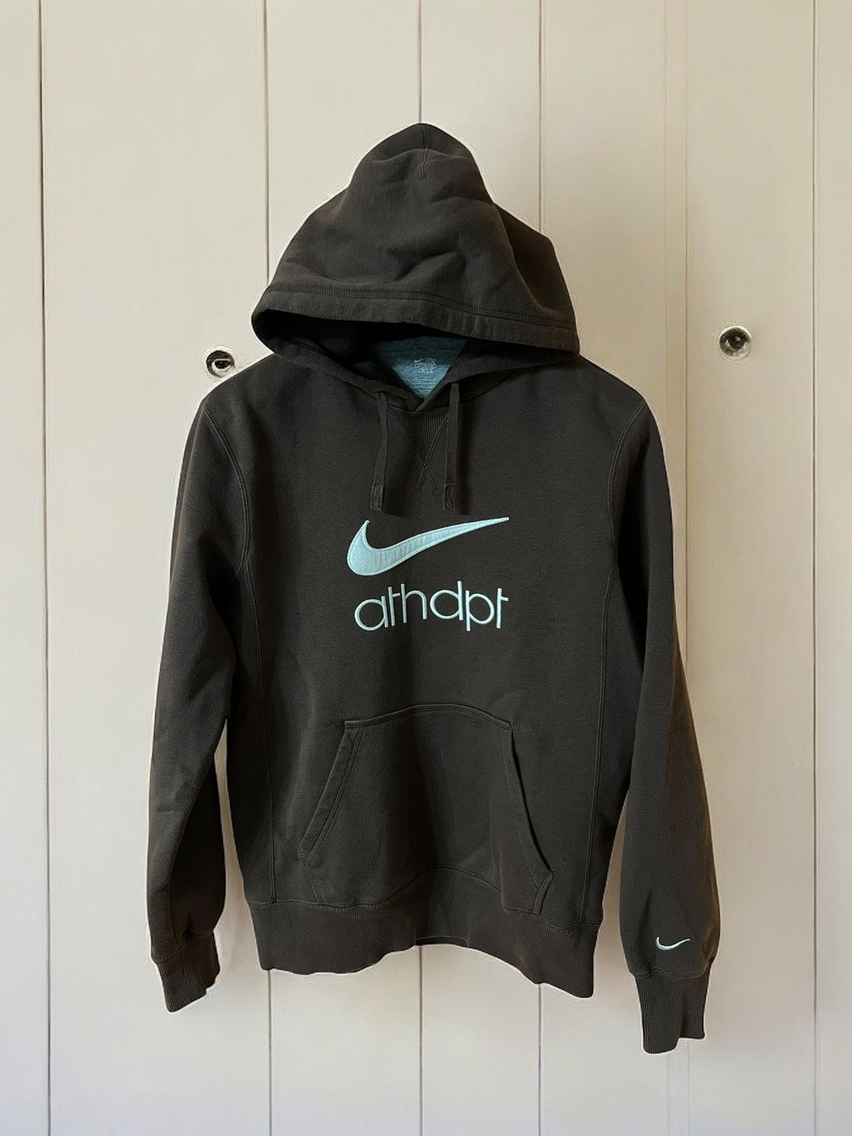 NIKE BROWN VINTAGE HOODIE ATHLETIC DEPT. ATHDPT HOODED