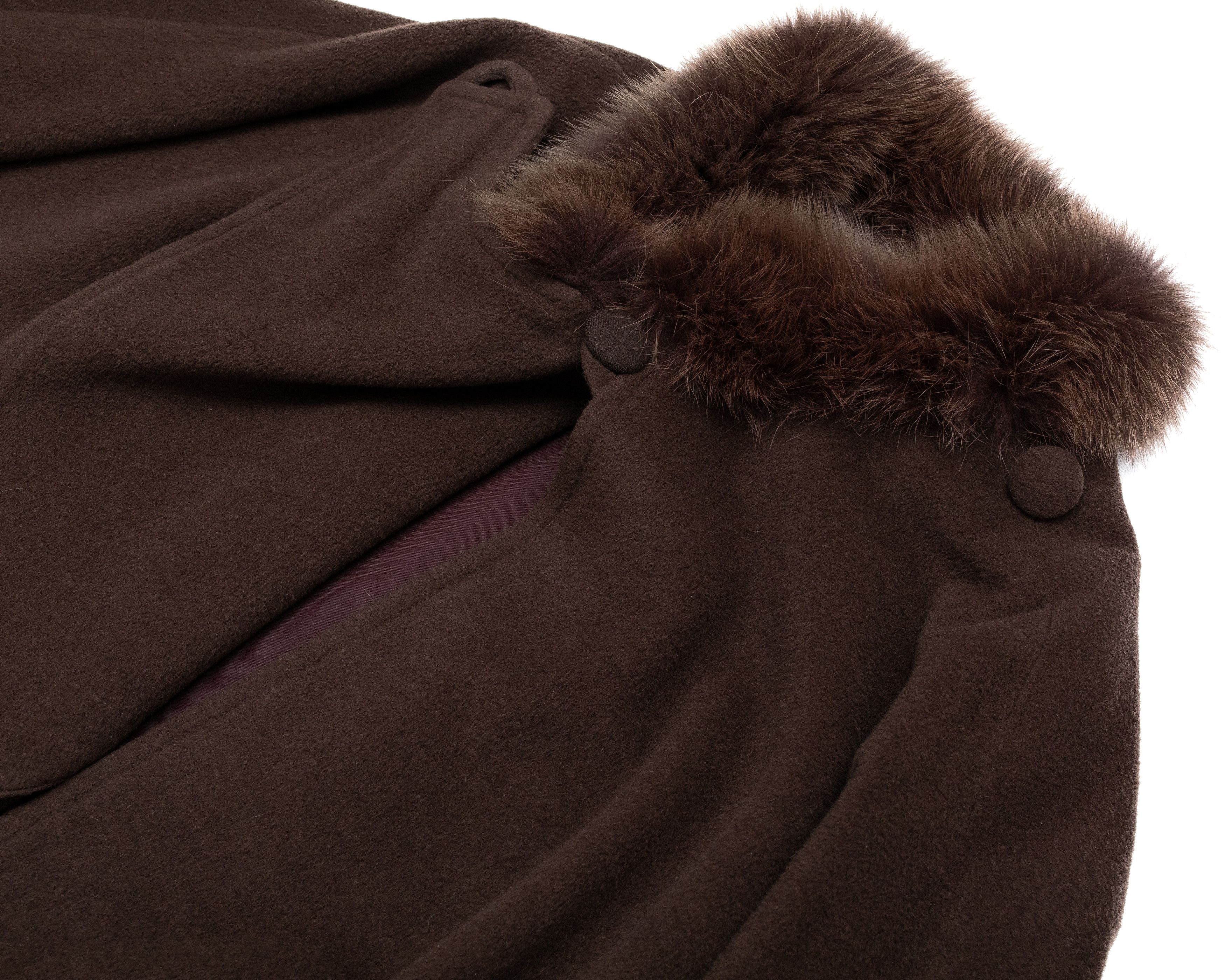 Other CRÉATION SPRUNG FRÈRES Angora Wool Blend Pincho w Fur Trim Size ONE SIZE - 5 Thumbnail