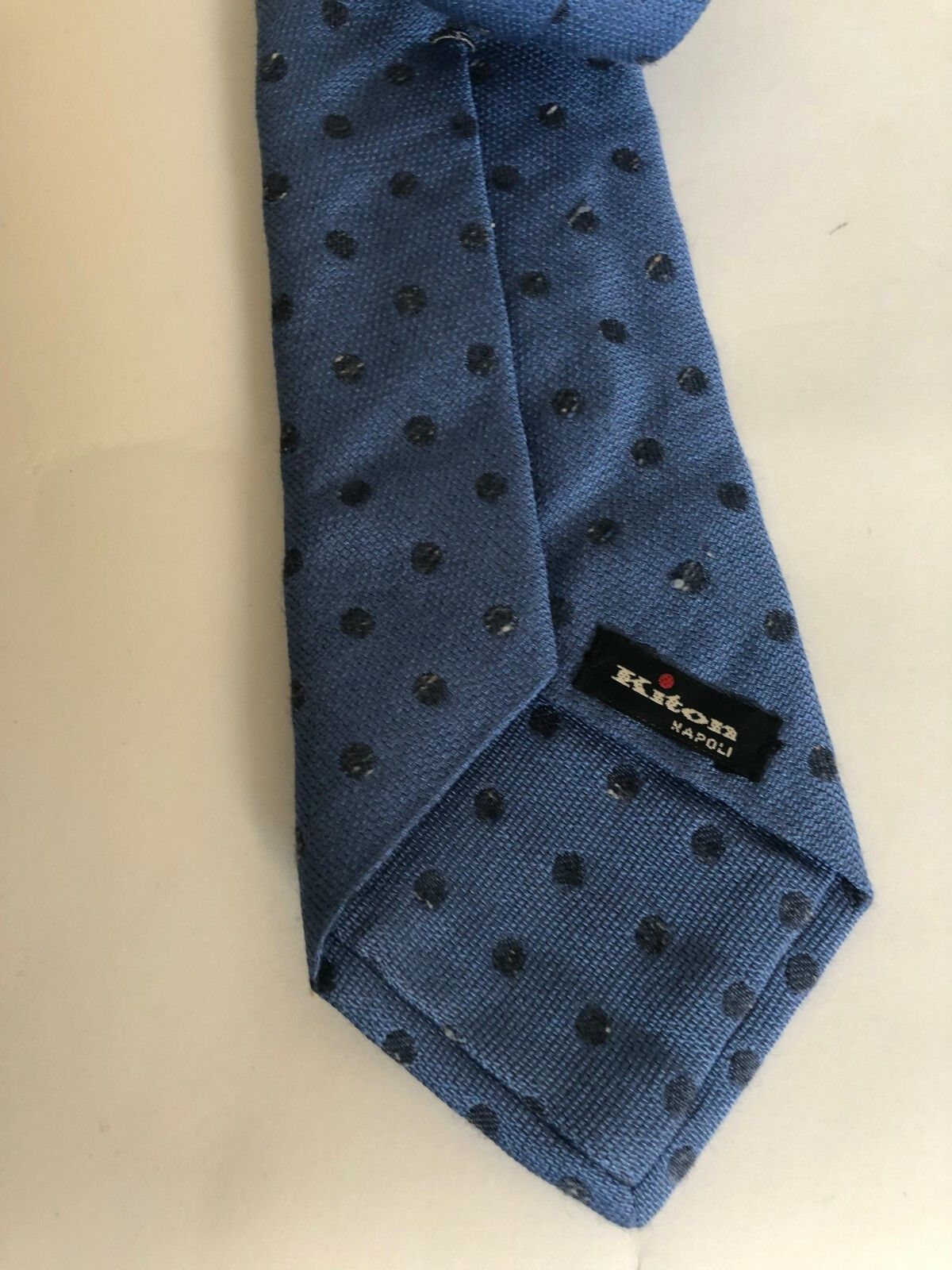 Kiton Kiton Napoli Sky Blue Polka Dots Silk Blend Tie Woven Italy Size ONE SIZE - 2 Thumbnail