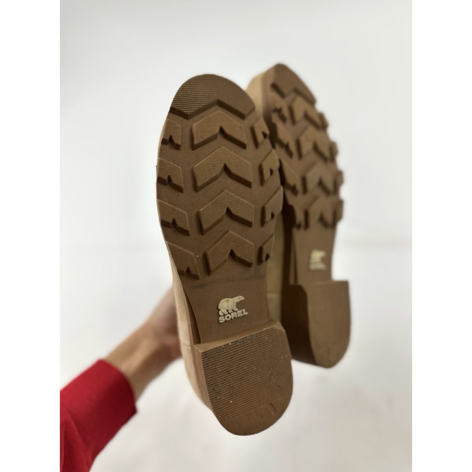 SOREL SOREL Emelie Boots Women Chelsea Waterproof Leather Beige 4 US / 3 UK / 35 EU - Winter, Pull On, Low Heel, Tan Beige - Womens Boots Size US 5.5 / IT 35.5 - 6 Thumbnail