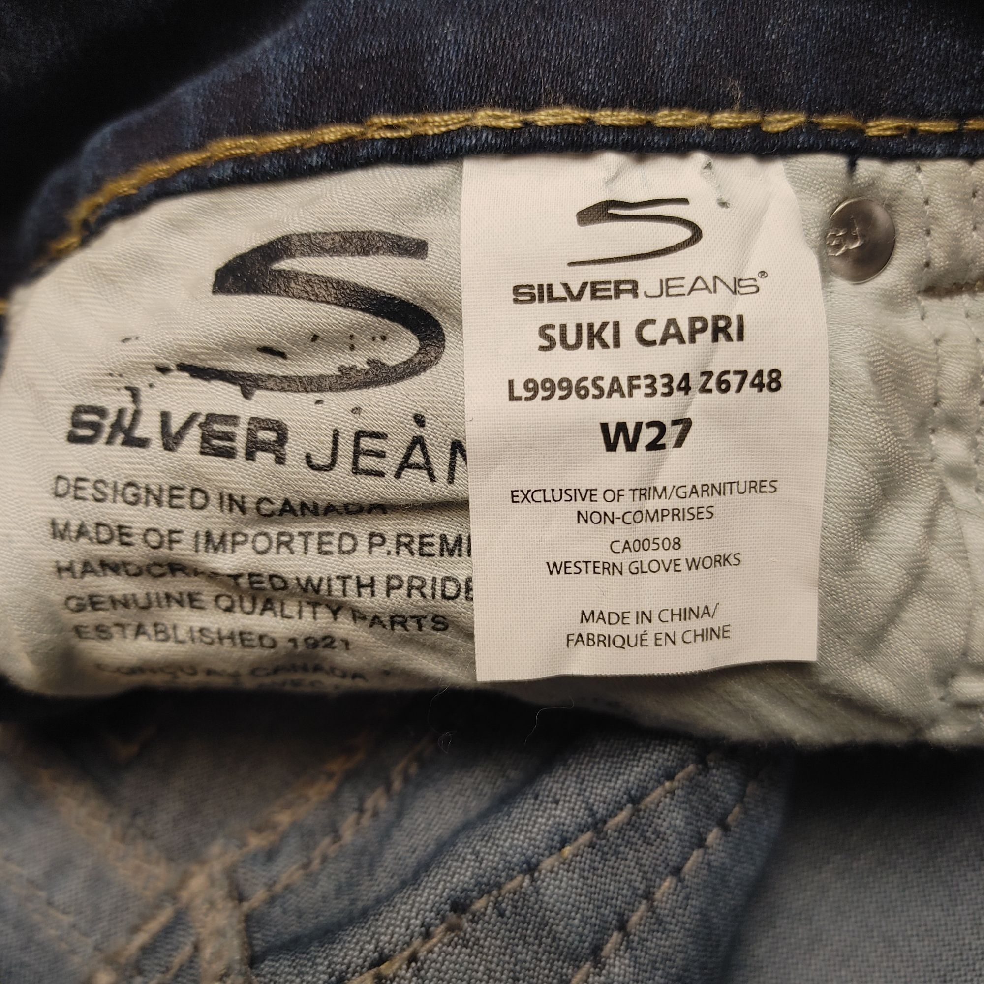 Other Silver Jeans Medium Wash Blue Suki Capri Jean Pants W27 Size 27" / US 4 / IT 40 - 4 Thumbnail