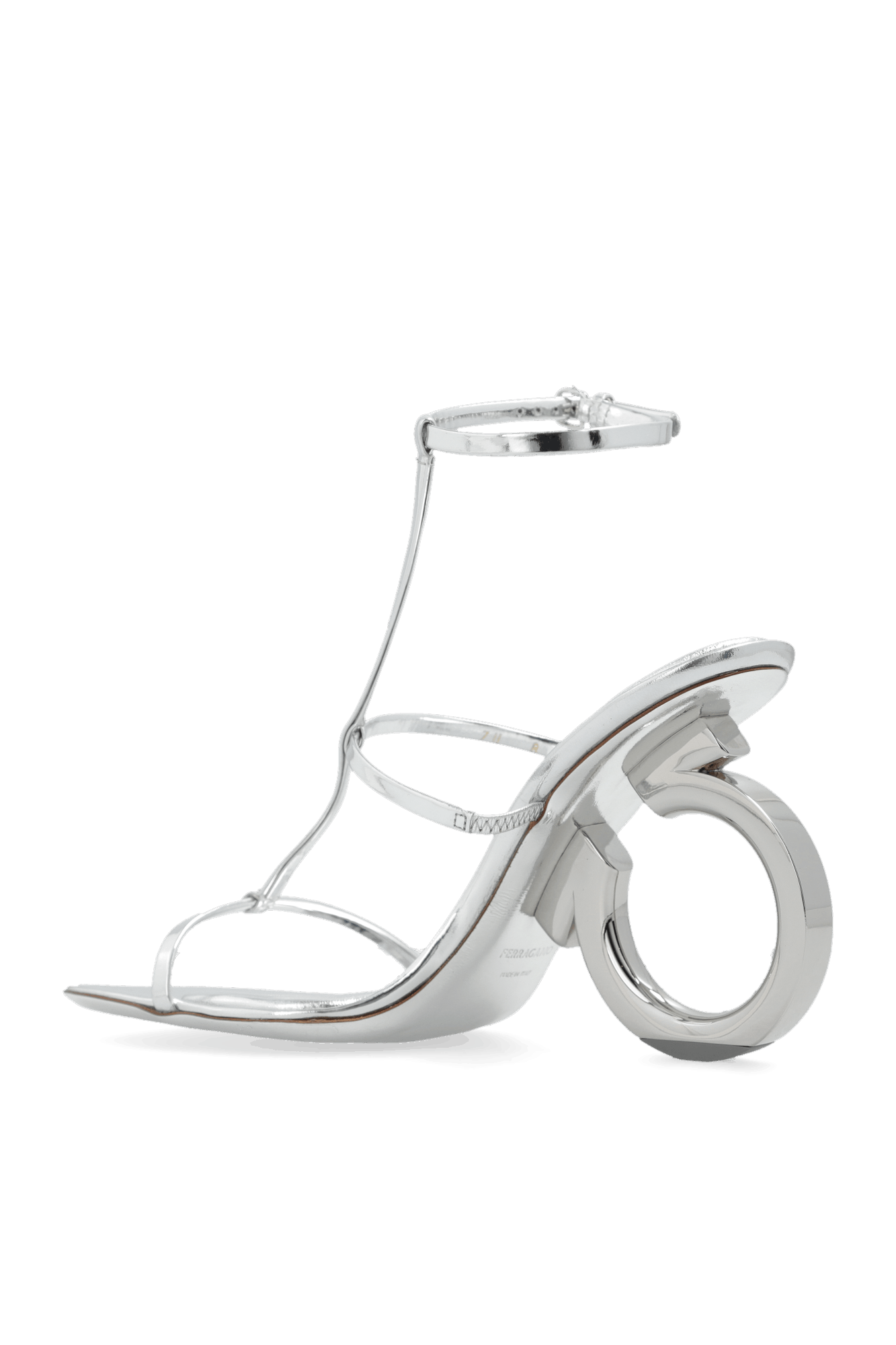 Salvatore Ferragamo o1s1rm0924 Elina Sandals in Silver Size US 5.5 / IT 35.5 - 5 Thumbnail
