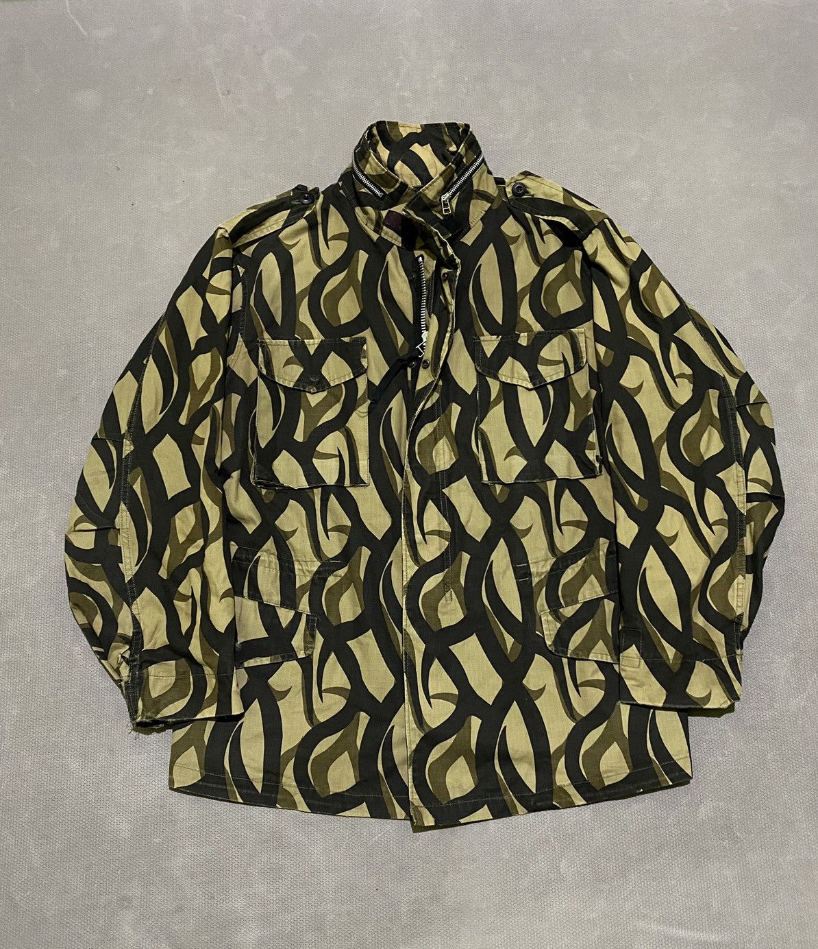 Japanese Brand × Tribal Streetwear × Vintage M65 parka Houston inc “like Number (N)ine tribal camo jacket Size US L / EU 52-54 / 3 - 1 Thumbnail