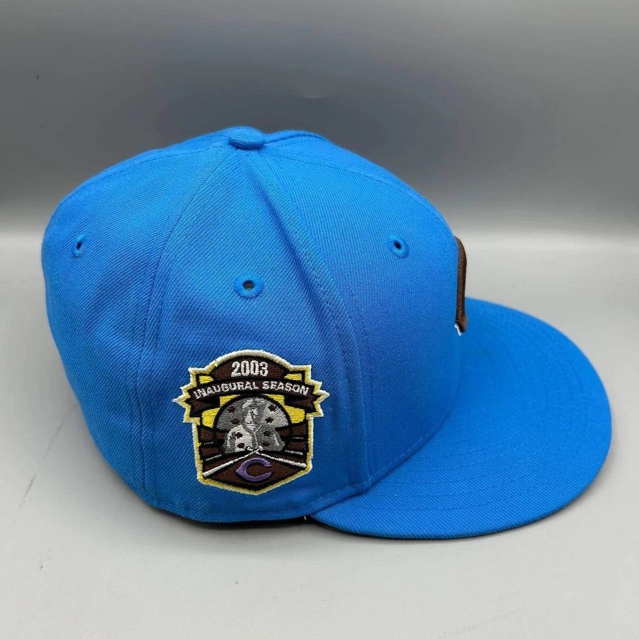 New Era Cincinnati Reds Hat Men 7 3/8 Blue Gray MLB Fitted Cap Size ONE SIZE - 7 Thumbnail