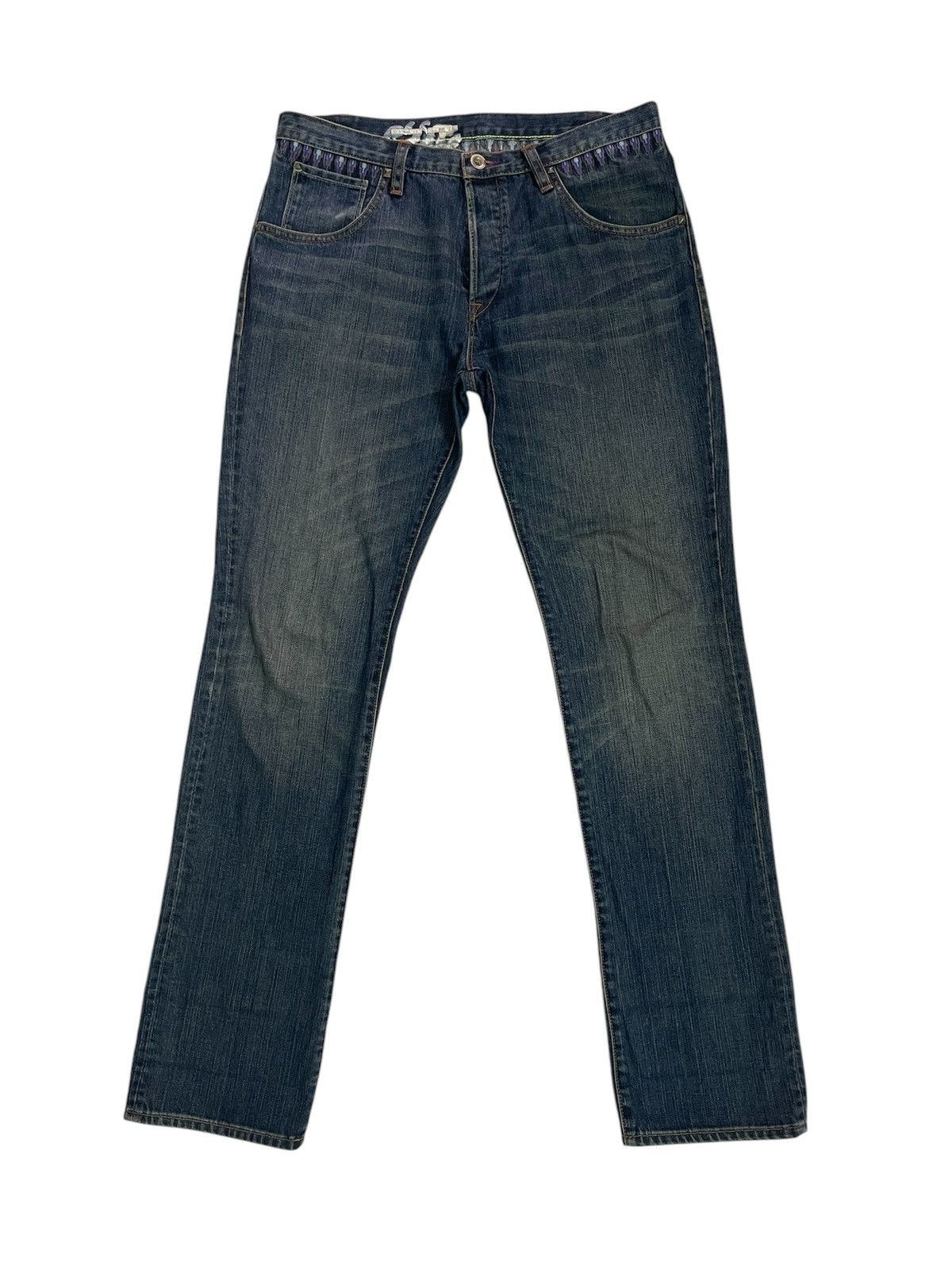 Paul Smith Sick🔥Stud Jeans Paul Smith Embroidery Denim Signature Stripe Size US 32 / EU 48 - 1 Thumbnail