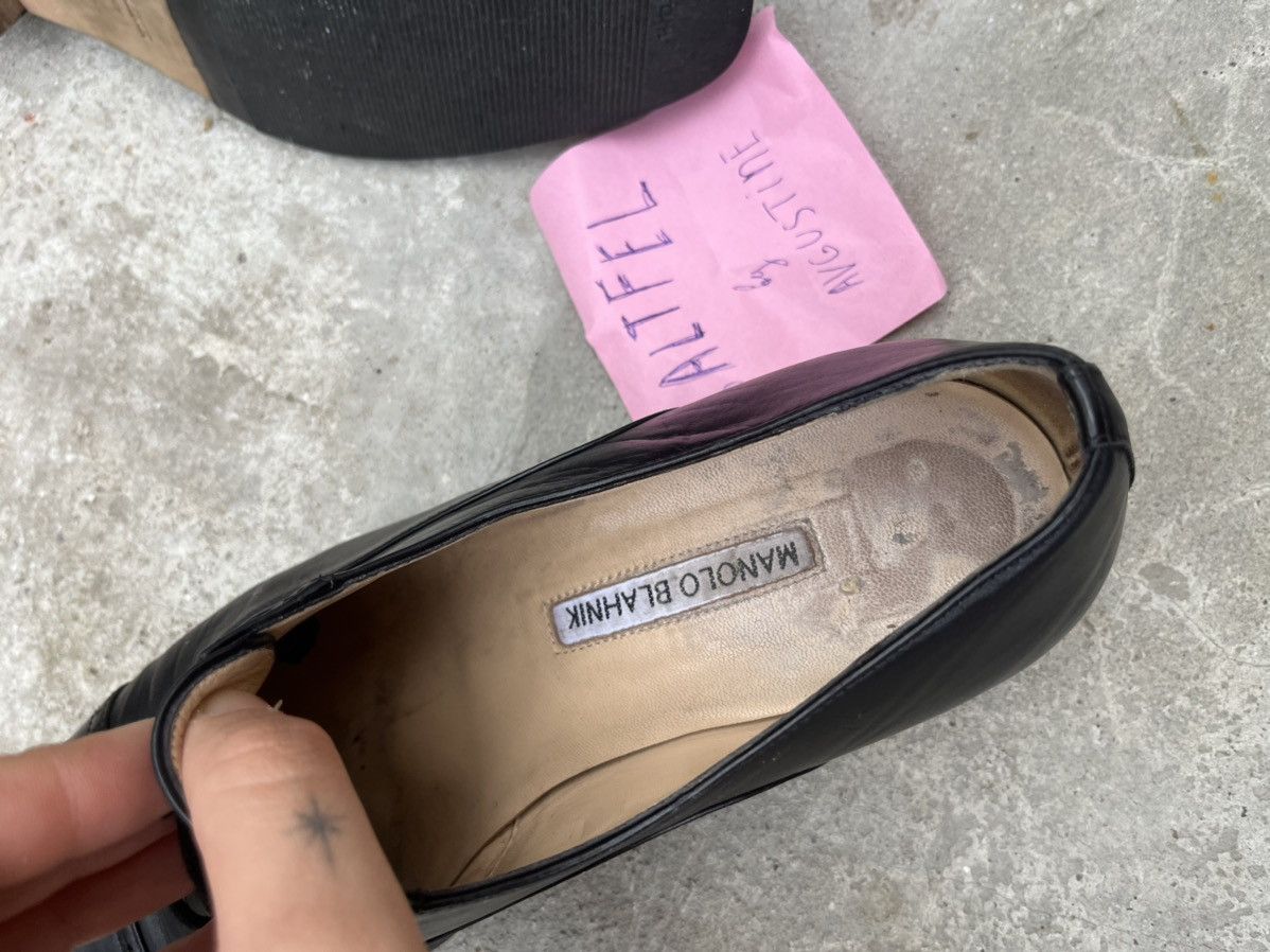 Manolo Blahnik × Vintage Manolo Blahnik handmade leather oxfords Size US 7 / IT 37 - 4 Thumbnail