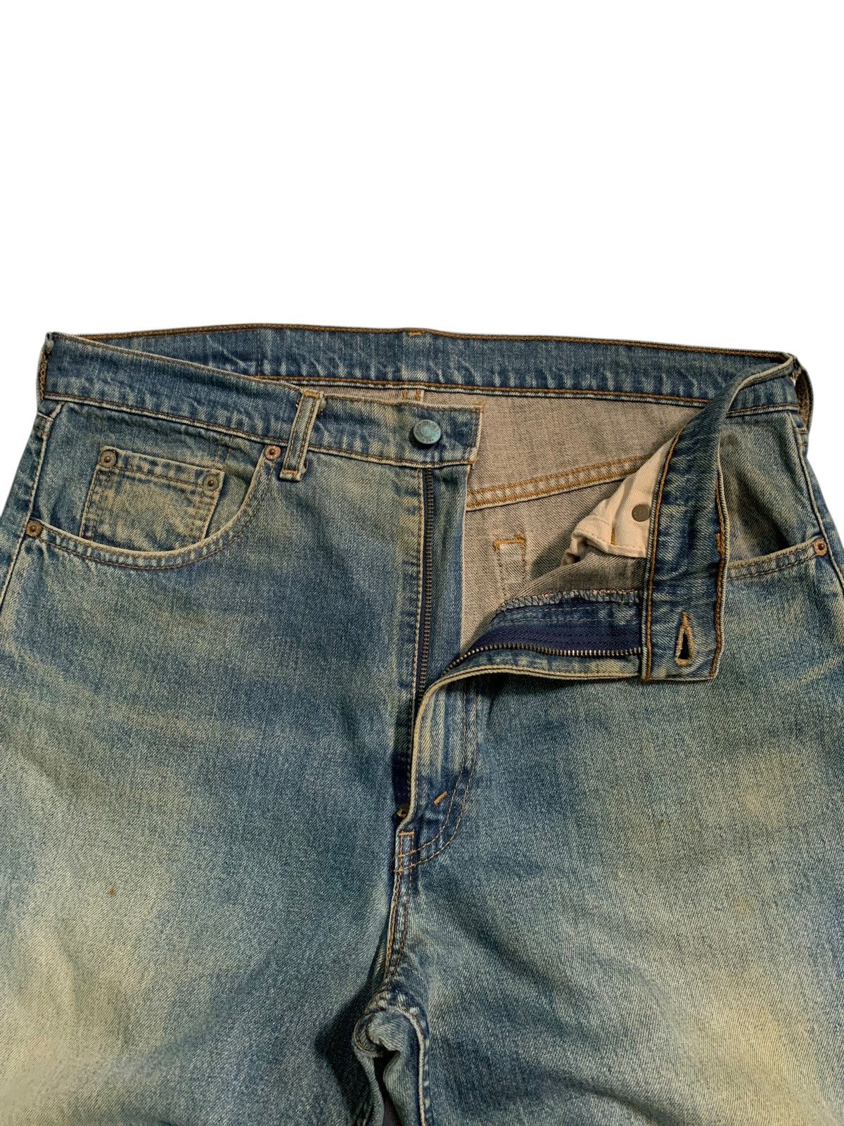 Levi's VINTAGE LEVIS 512 FADED & RUSTY DISTRESSED DENIM Size US 35 - 12 Thumbnail