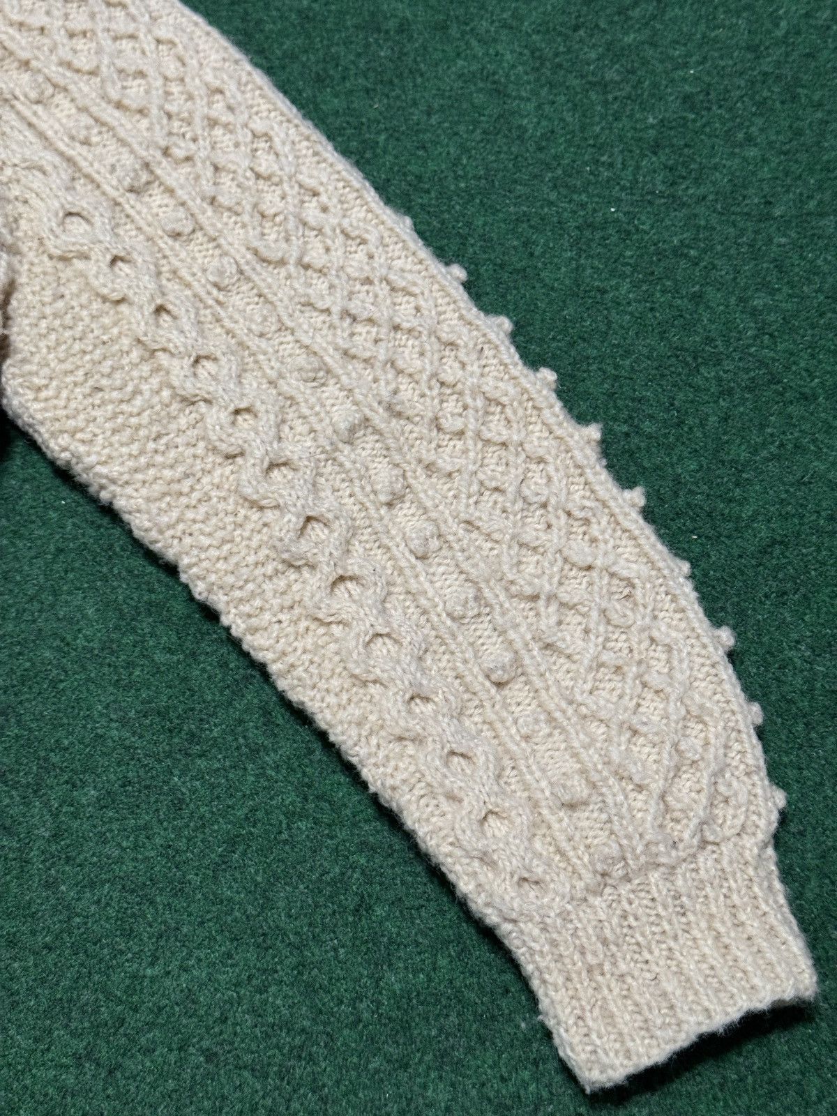 Vintage True Vintage Fisherman Cable Knit Sweater 17x23 Wool Size XS / US 0-2 / IT 36-38 - 3 Thumbnail
