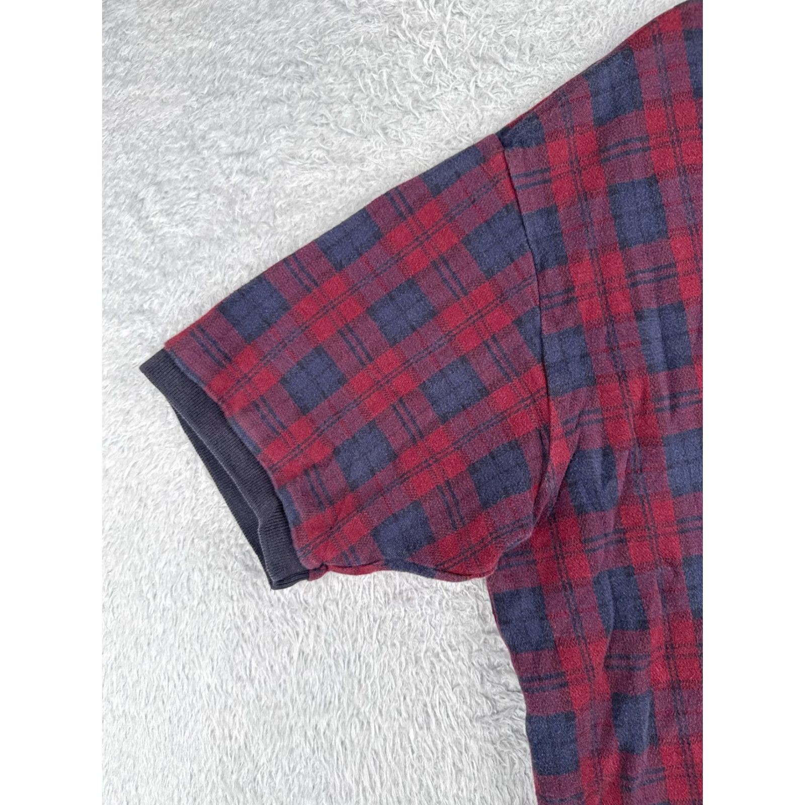 Ralph Lauren VINTAGE Ralph Lauren Polo Shirt Men XL Red Plaid 100% Cotton Button Collar Short Sleeve Golf Driving Outdoors Casual Vintage 70s Mens Size US XL / EU 56 / 4 - 3 Thumbnail