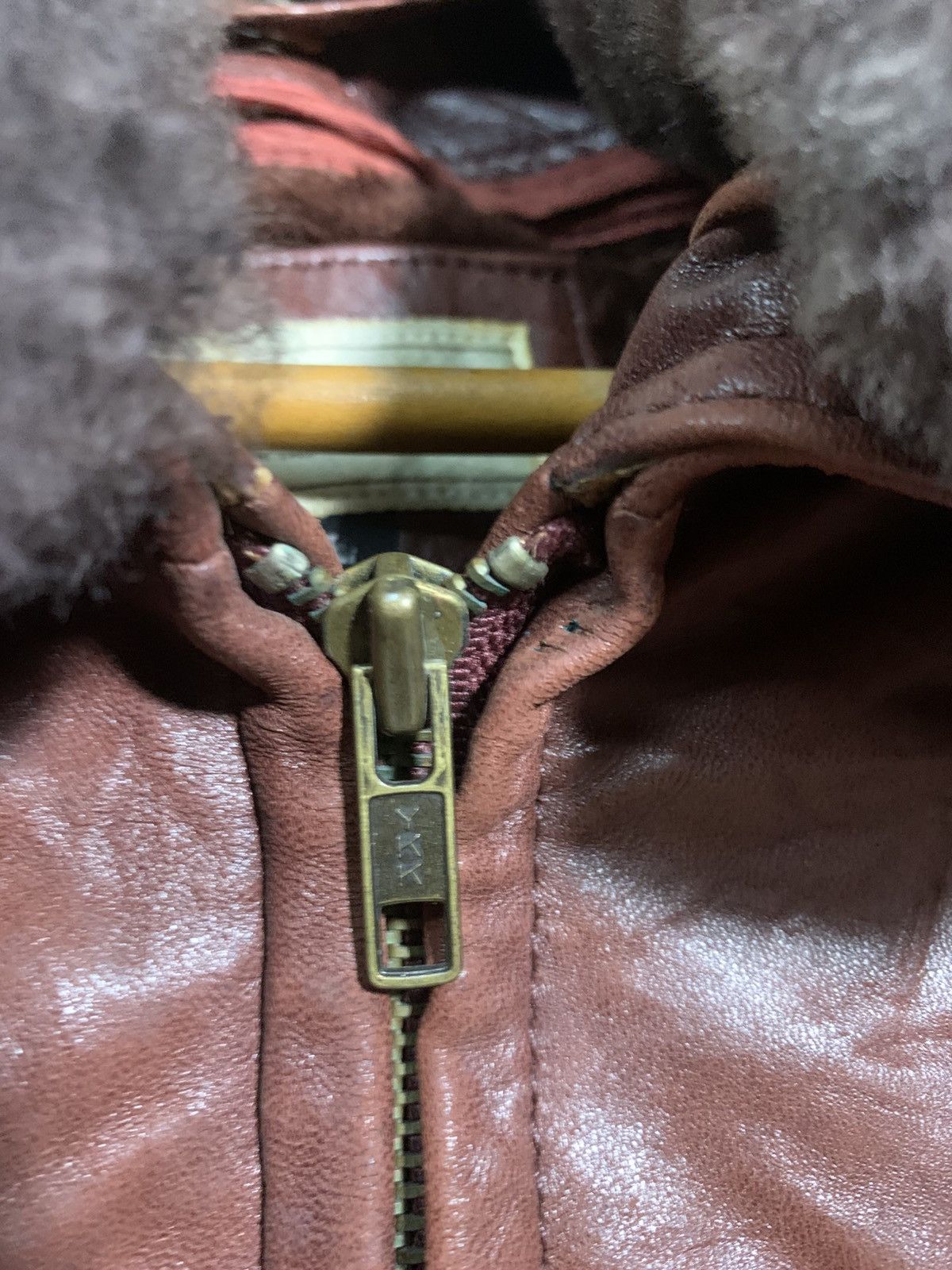 Japanese Brand 🔥VTG SHEEPSKIN LEATHER JACKETS SHERPA Size US L / EU 52-54 / 3 - 9 Thumbnail