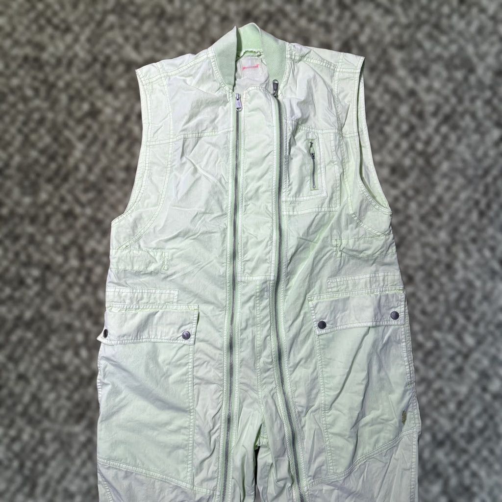Free People Free People Movement Ascend Jumpsuit Small Cotton Zip Neon Pockets G3-11 Size 28" / US 6 / IT 42 - 1 Thumbnail