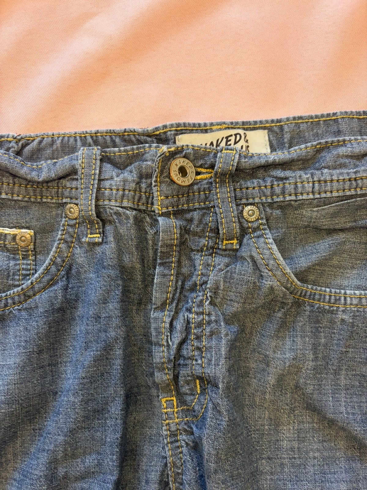 Naked & Famous Weird Guy Indigo Selvedge Chambray Jeans 26x27 Size US 26 / EU 42 - 2 Thumbnail