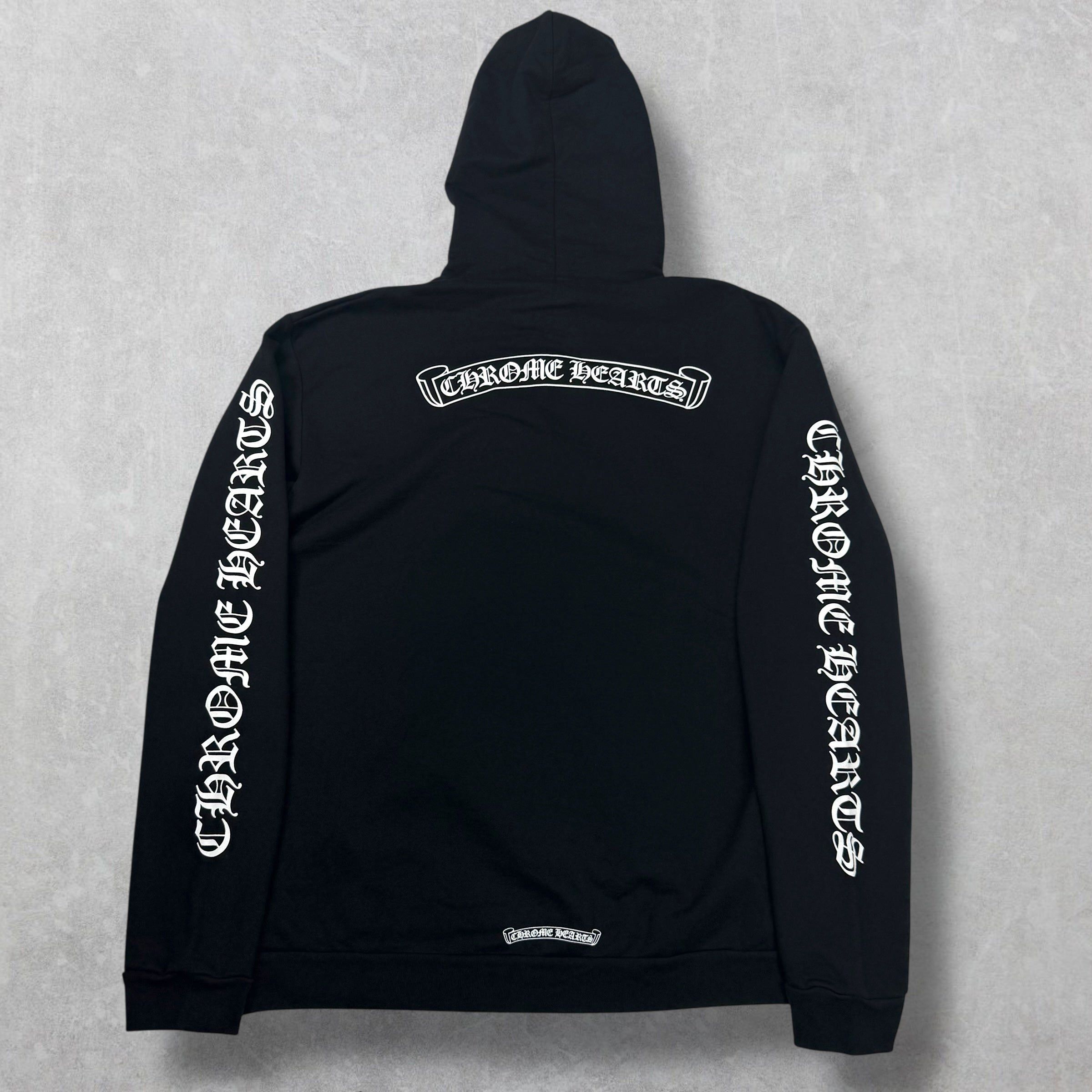 Chrome Hearts Chrome Hearts Black Scroll Logo Hoodie XXL Size US XXL / EU 58 / 5 - 2 Thumbnail