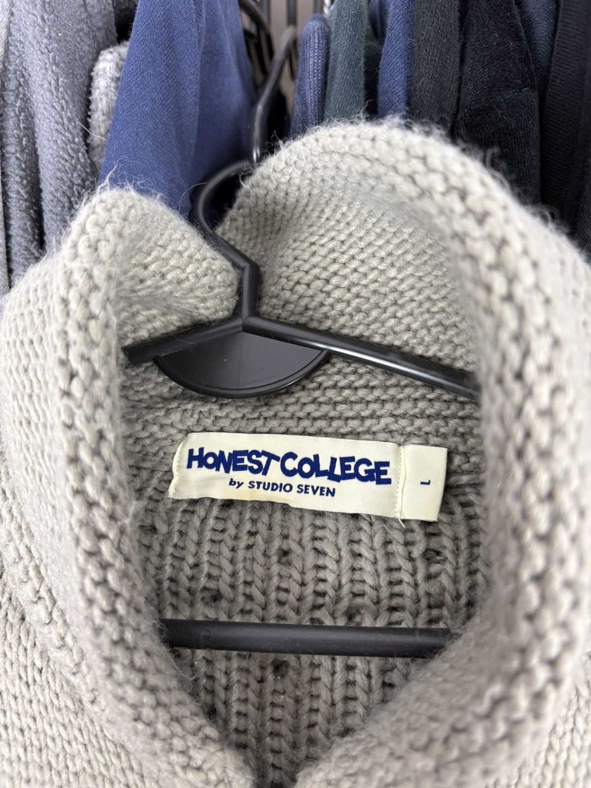 Japanese Brand × Studio Seven Honest College by Studio Seven zipper knit sweater wool Size US L / EU 52-54 / 3 - 3 Thumbnail