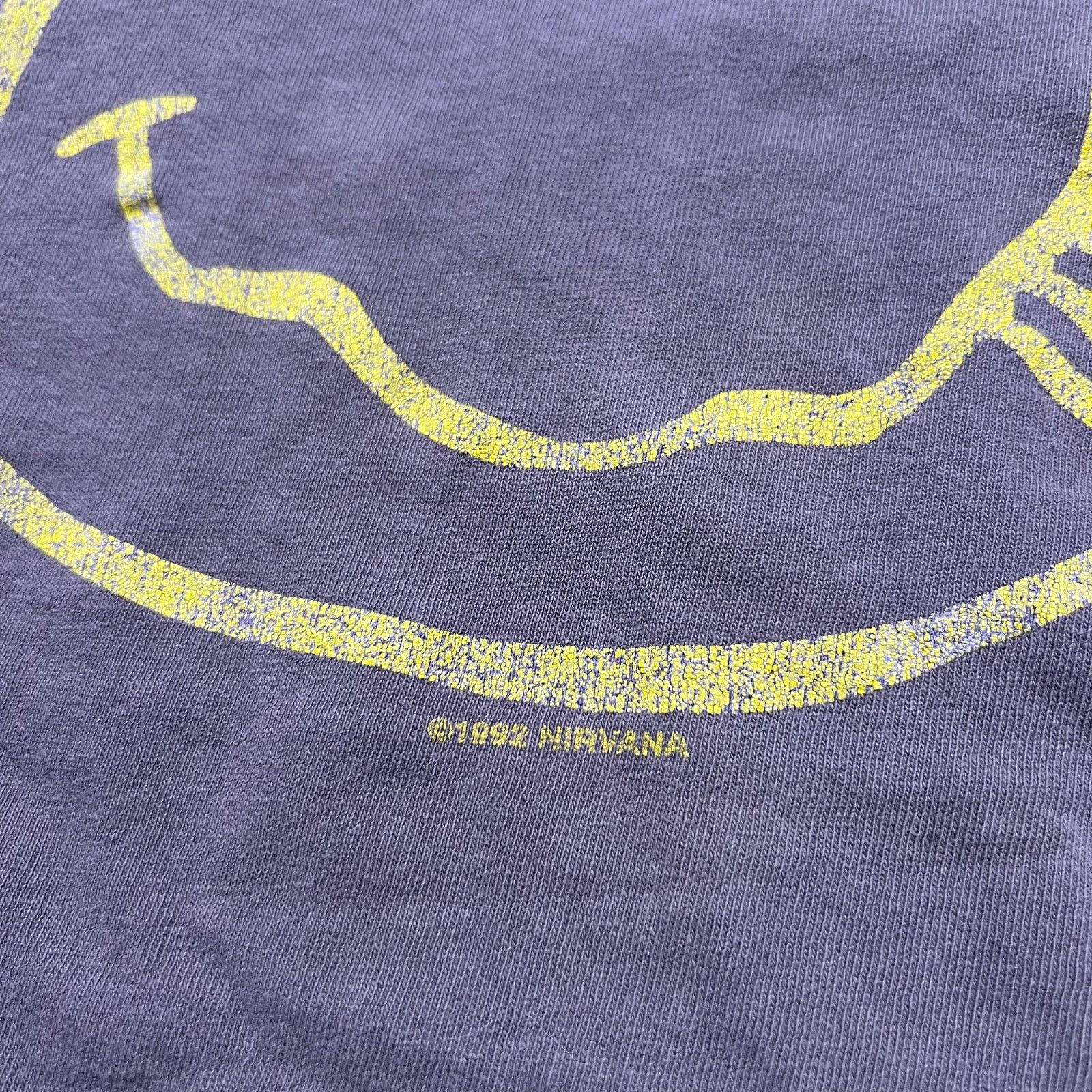 Other Nirvana Smiley Face Band Tee 2XL Distress Rock Reprint 1992 Size US XXL / EU 58 / 5 - 3 Thumbnail
