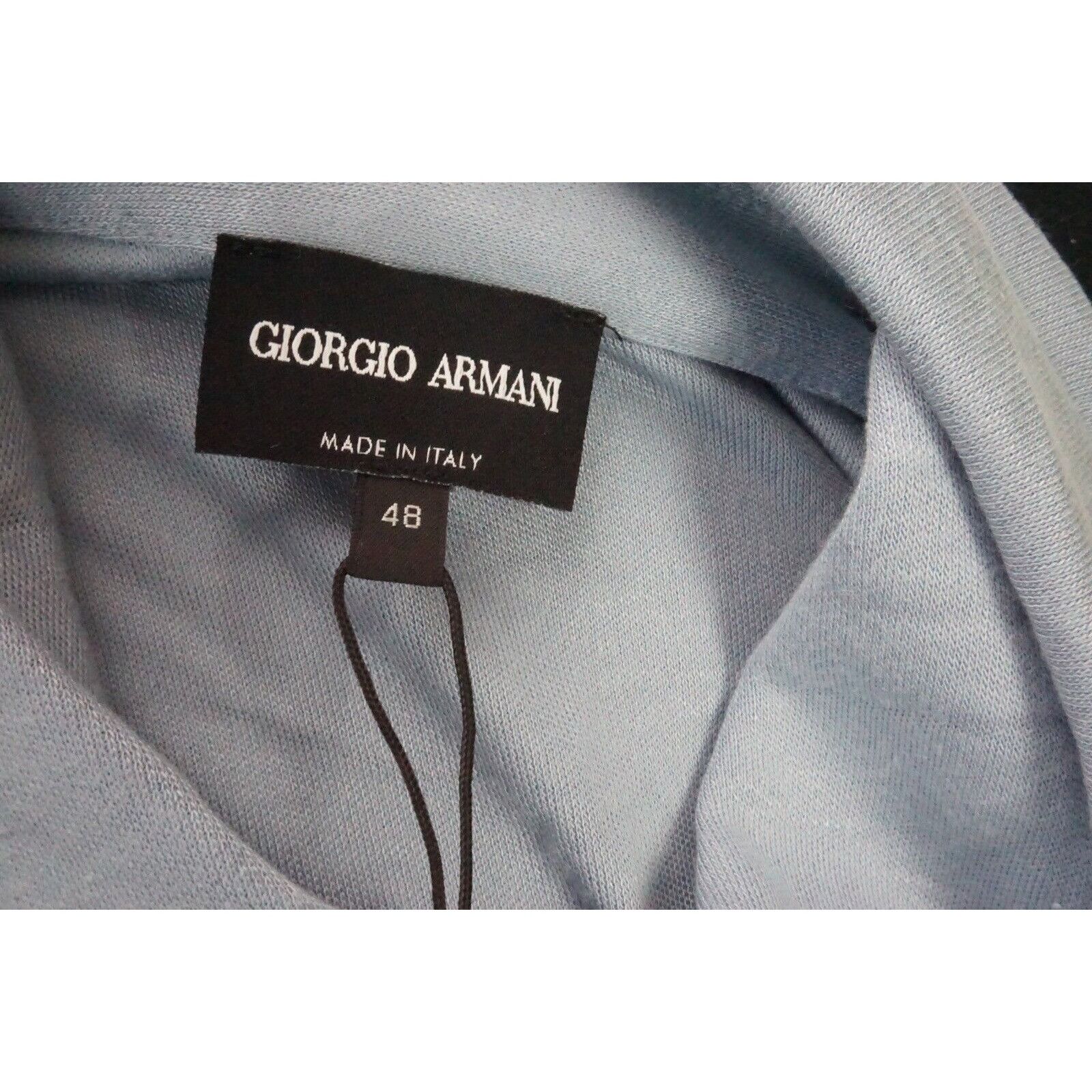 Giorgio Armani Giorgio Armani Black Label Light Blue Cashmere Blend Rugby S Size US M / EU 48-50 / 2 - 5 Thumbnail