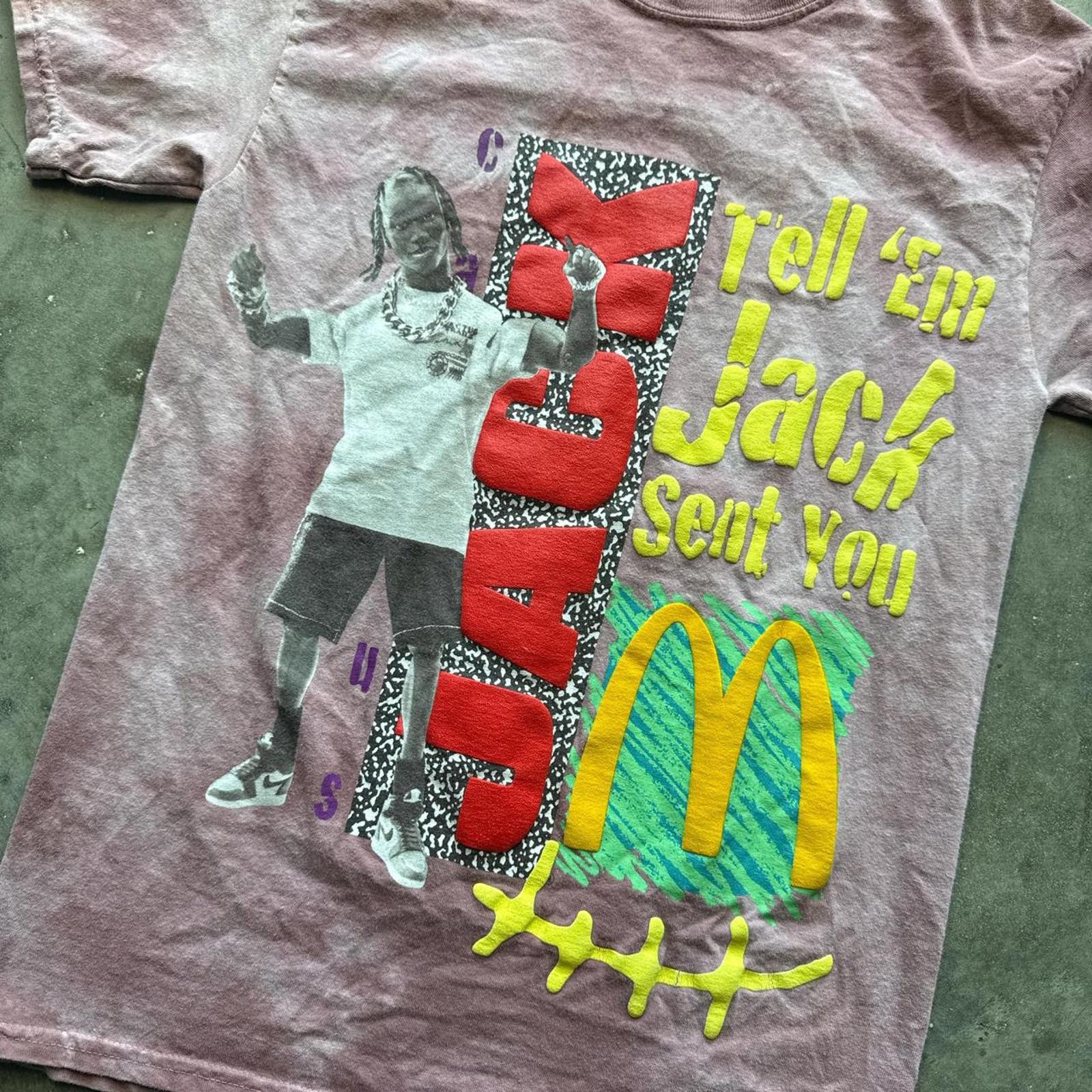 Travis Scott Travis Scott McDonald's "Jack Sent You" Pink T-Shirt Size US M / EU 48-50 / 2 - 3 Thumbnail