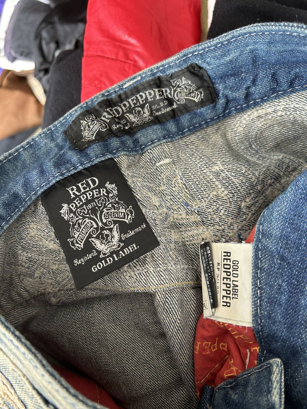 Ed Hardy Y2k Red Pepper Embroidery Punk Style Jeans Size US 28 / EU 44 - 17 Thumbnail