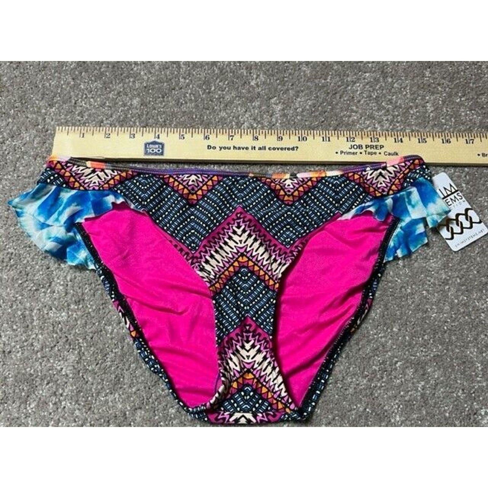 Other Swim Systems Bikini Swim Bottom Womens XL Ruffles Chevron Size XL / US 12-14 / IT 48-50 - 4 Thumbnail