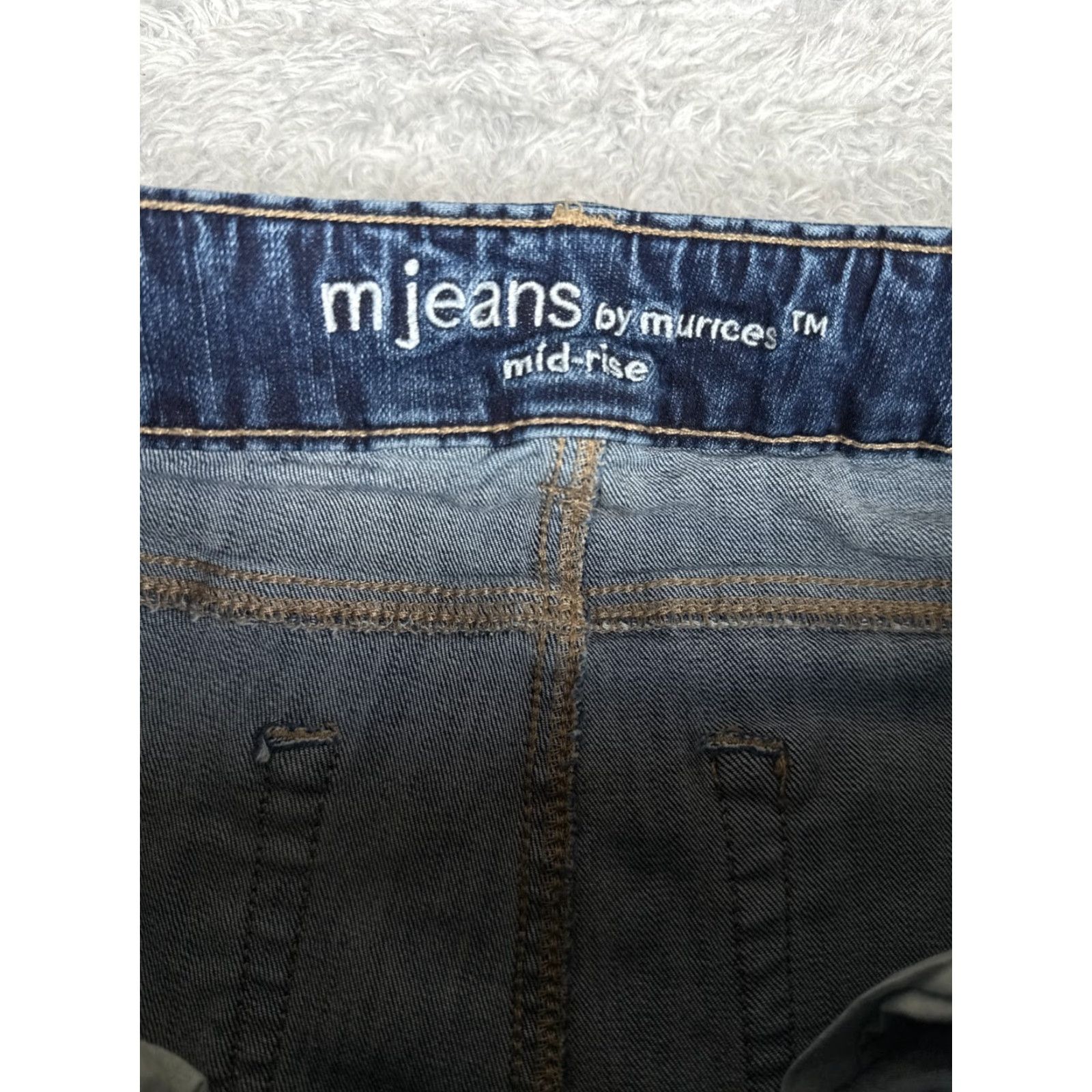 Vintage Maurices Blue Denim Jeans Bootcut Mid Rise 31x29 Womens Cotton Blend 12 Regular Zip Pockets Size 34" / US 12 / IT 48 - 6 Thumbnail