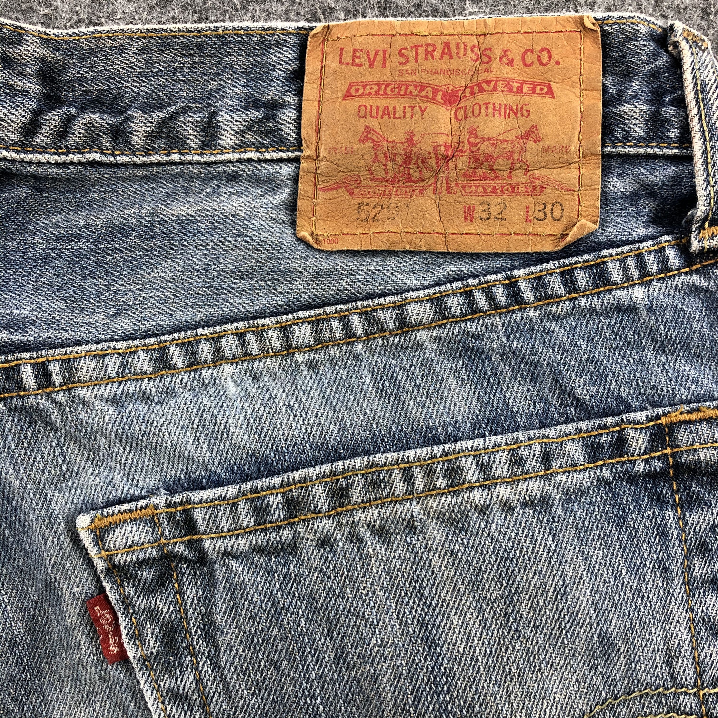 Levi's Dirty Vintage Levis Jeans Lot 529 Faded Blue Denim-J1070 Size US 33 - 5 Thumbnail