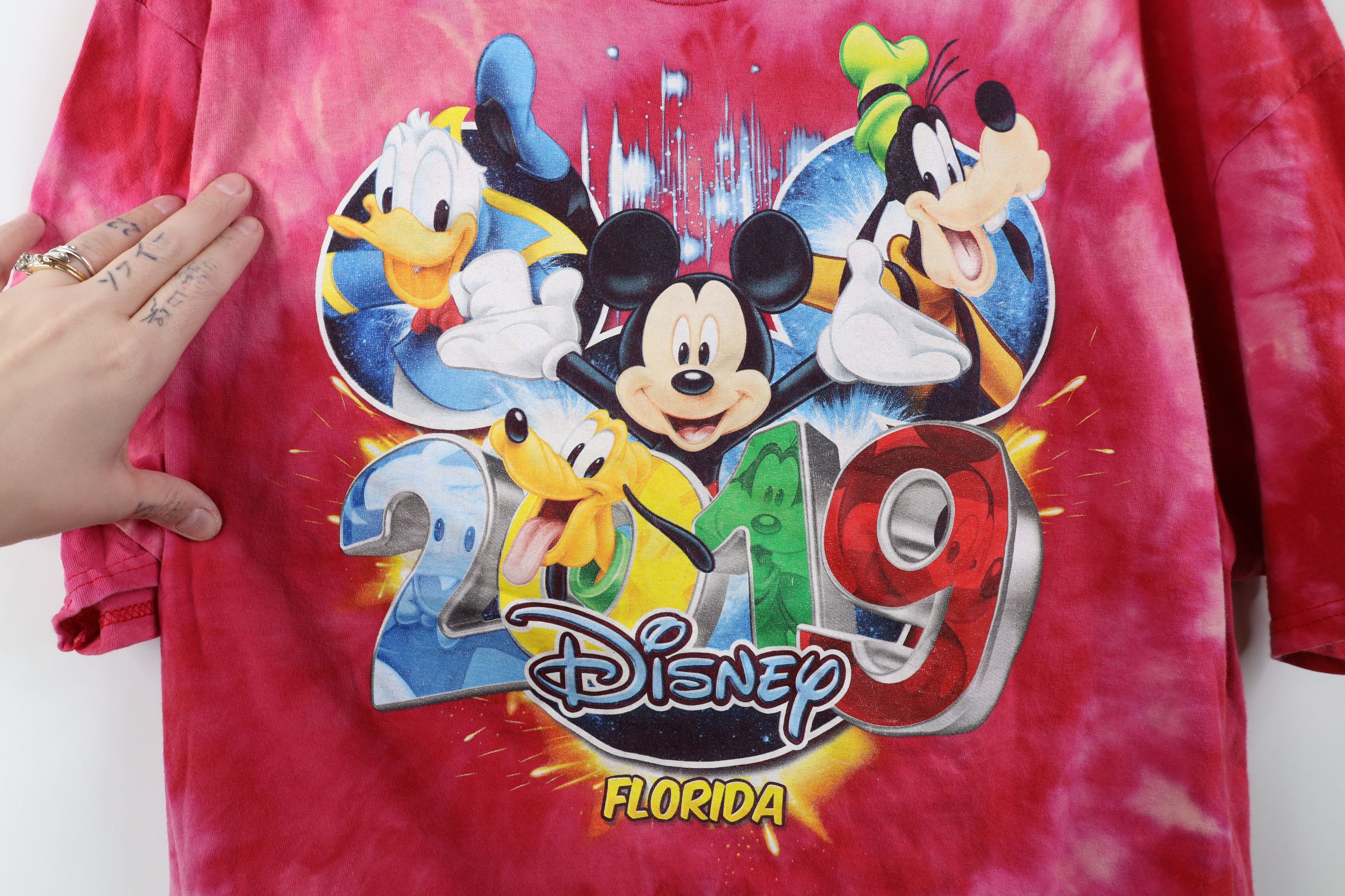 Disney Y2K Disney Acid Wash Walt Disney World Florida T-Shirt Red Size US XXL / EU 58 / 5 - 4 Thumbnail