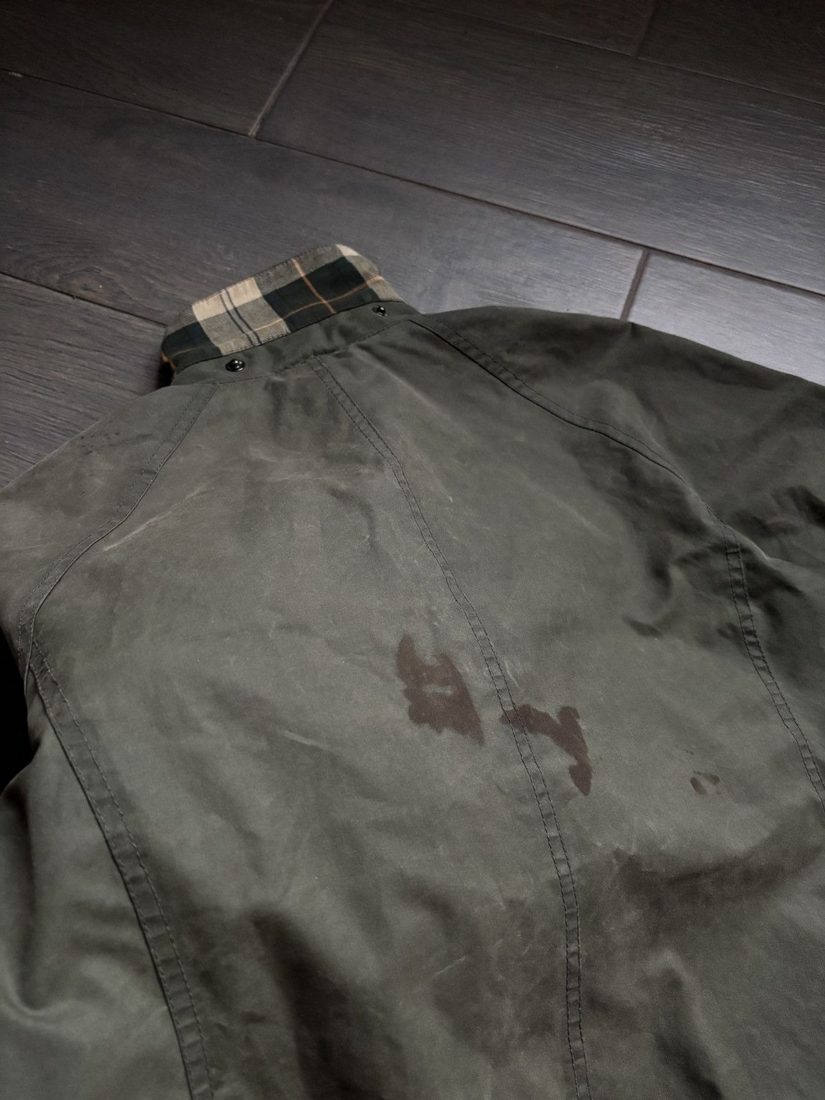 Barbour Women’s Vintage Barbour Boadnell Wax Rain Green Jacket us10 Size L / US 10 / IT 46 - 21 Thumbnail