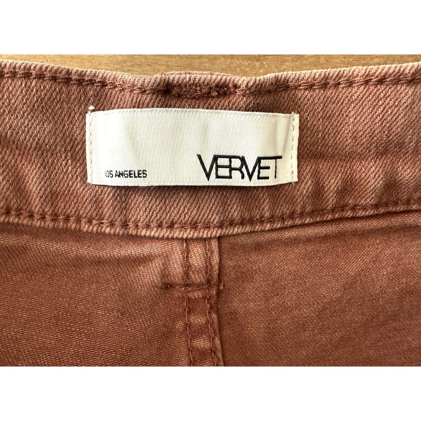 Denime Vervet Jeans Womens Size 29 Red Cargo Straight Leg Denim X-Long? Size 29" - 3 Thumbnail