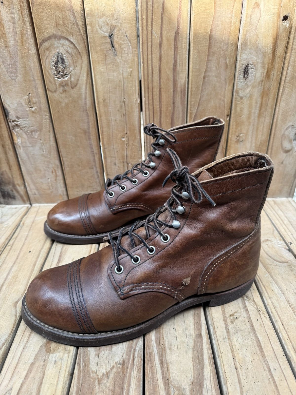 Red Wing Red Wing 8111 iron ranger Brown leather Boots UK 7.5 D Size US 8.5 / EU 41-42 - 9 Thumbnail