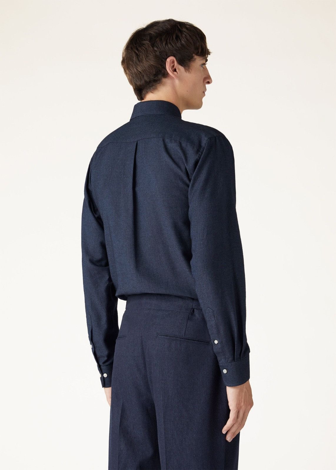 Loro Piana o1srvl11e0525 FAO0362 Denim Shirt in Navy Blue Size US S / EU 44-46 / 1 - 5 Thumbnail
