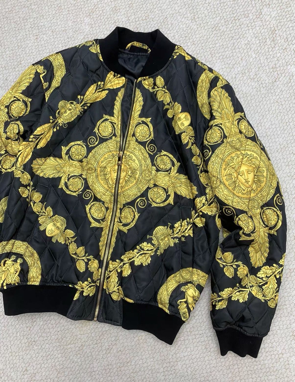 Versace VERSACE Baroque Print Stand Collar Padded Jacket Size US M / EU 48-50 / 2 - 5 Thumbnail