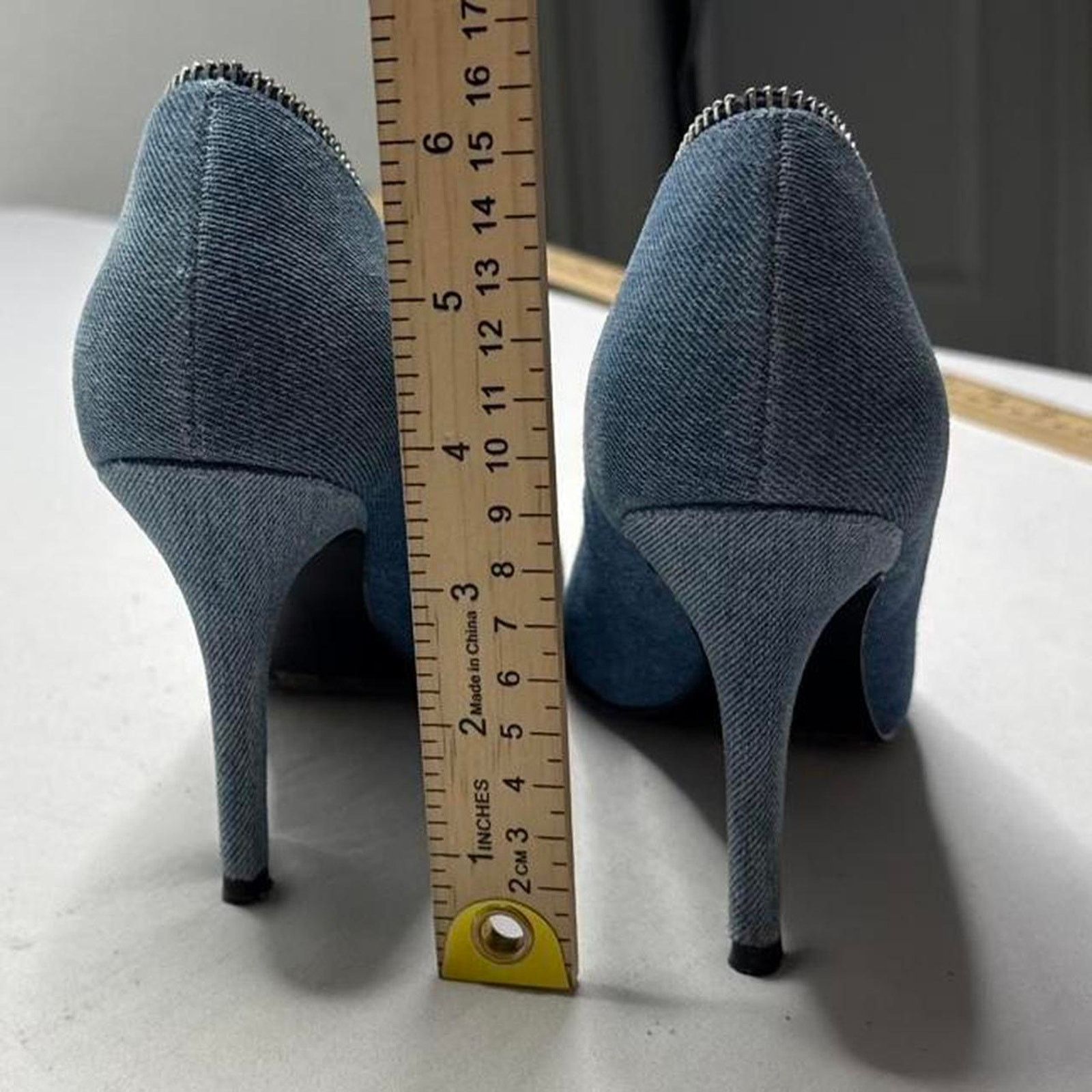 Diesel Diesel D Elisah Zip Blue Indigo Pumps Vintage size 8 3” heel Size US 8 / IT 38 - 7 Thumbnail