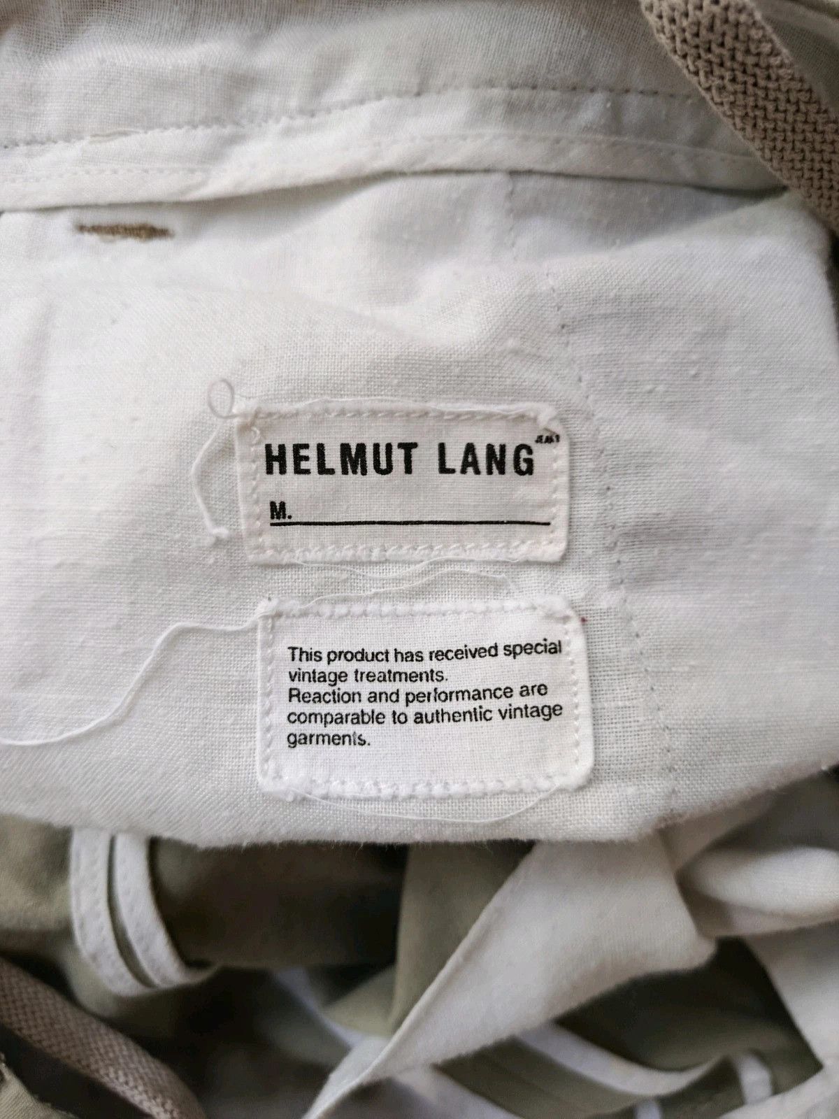 Helmut Lang Archive 90s pants M/44 khaki vintage treated Size US 28 / EU 44 - 5 Thumbnail