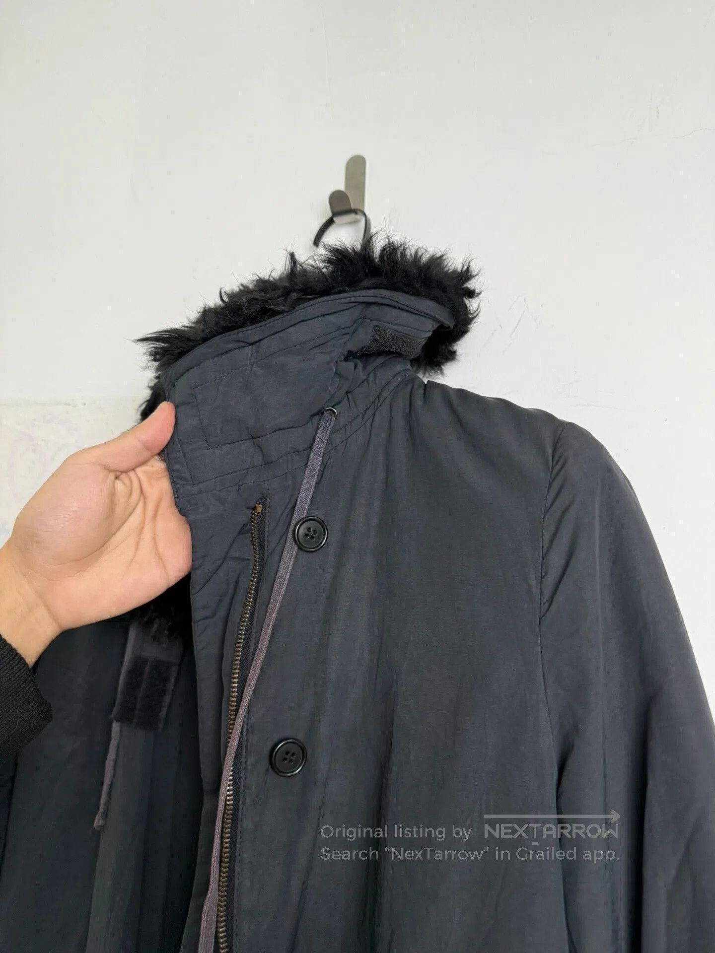 Helmut Lang helmut lang 1999AW parka coat with fur collar. Size US M / EU 48-50 / 2 - 8 Thumbnail