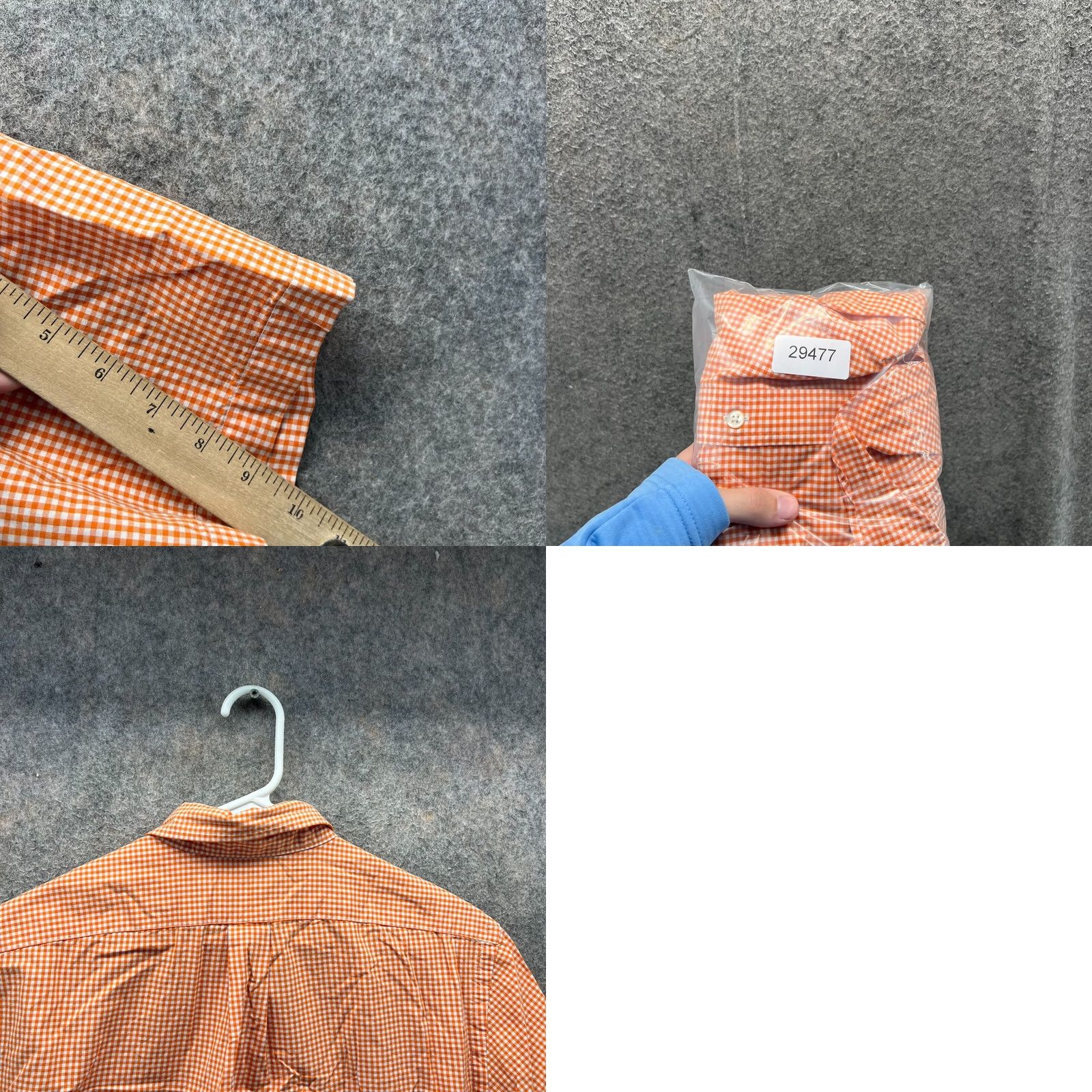 Ralph Lauren VINTAGE Ralph Lauren Shirt Mens Medium Orange Button Up Pony Gingham Short Sleeve Polo Size US M / EU 48-50 / 2 - 8 Thumbnail