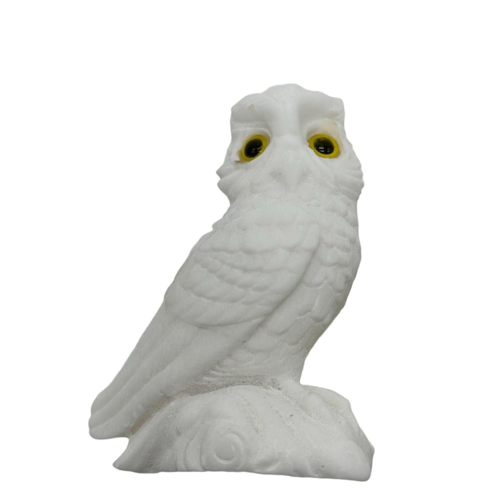 Other Pair of Vintage Alabaster Owl Figurines Hypnotic Yellow Eyes Size ONE SIZE - 9 Thumbnail