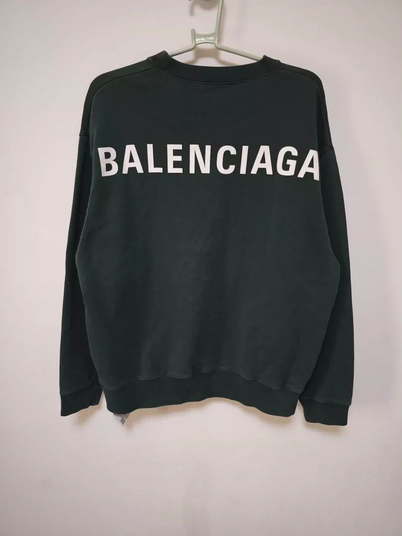 Balenciaga Balenciaga Navy Letter Hooded Sweatshirt Size M Size US M / EU 48-50 / 2 - 1 Thumbnail